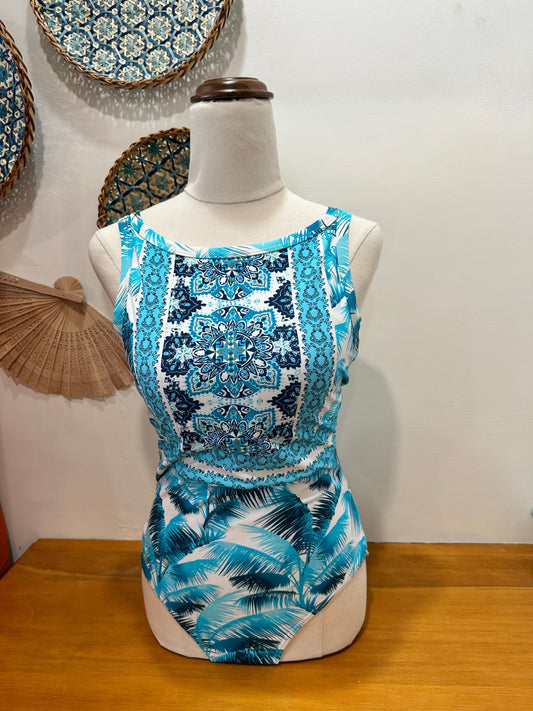 Quayside Swimsuit 12 Blue and White - New