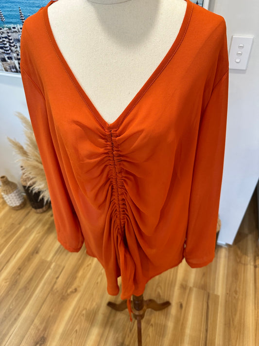 Jaclyn M - Made in New Zealand - Blouse - Size 18 - Orange