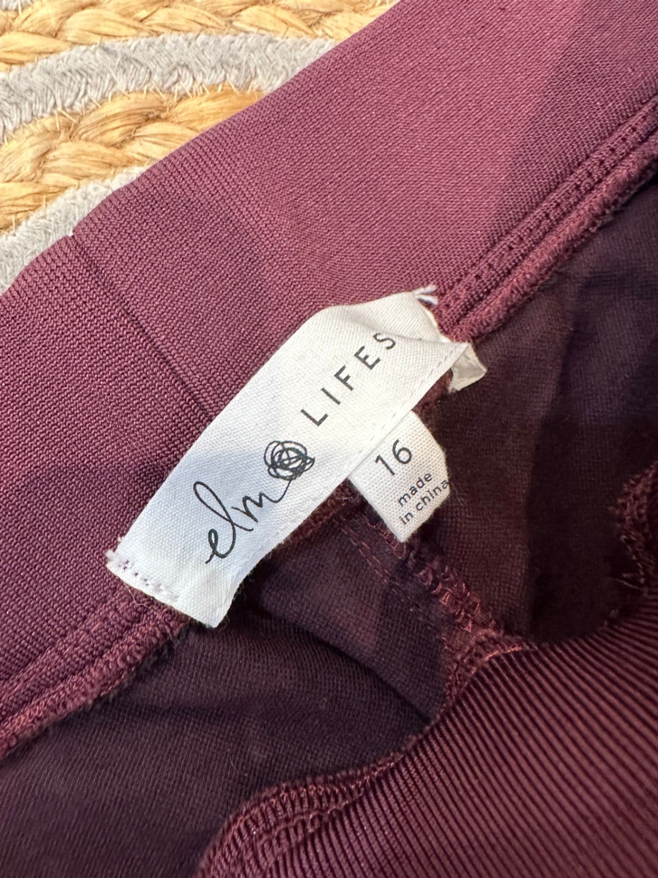 Elm Lifestyle Pants - Size 16 - Burgundy