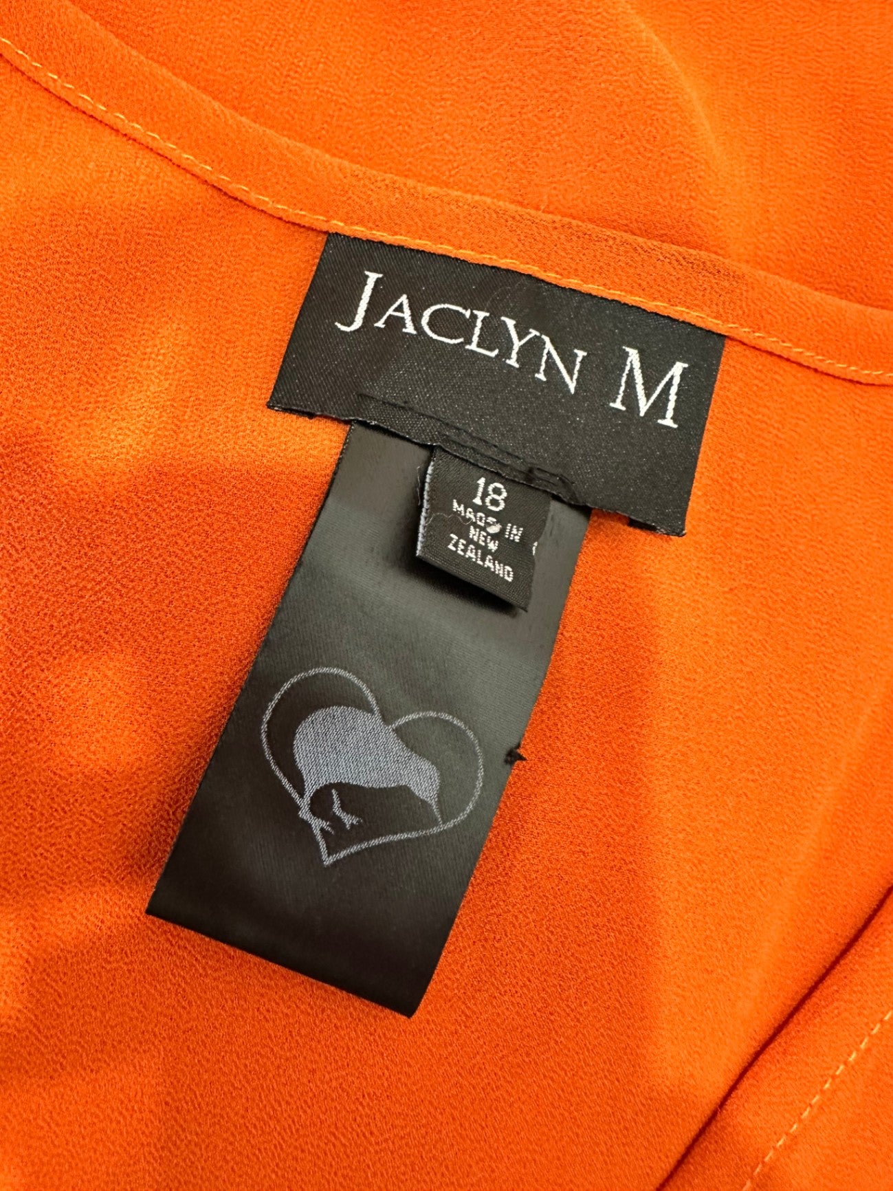Jaclyn M - Made in New Zealand - Blouse - Size 18 - Orange