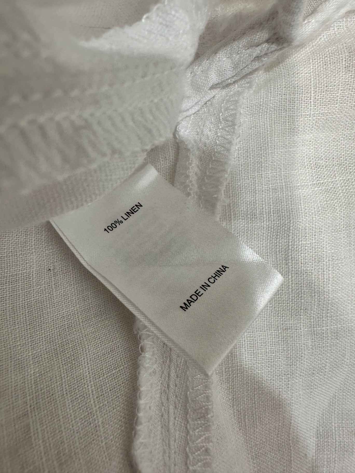 Virtuelle - Linen Shirt - Size 16 - White / Cream