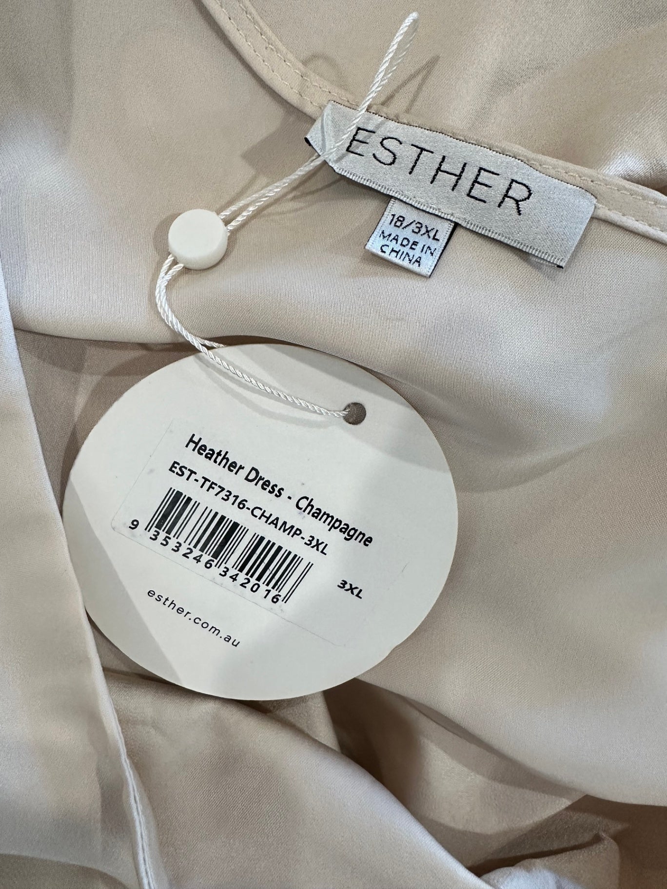 Esther + Co - Dress - Size 18 - Champagne - NEW