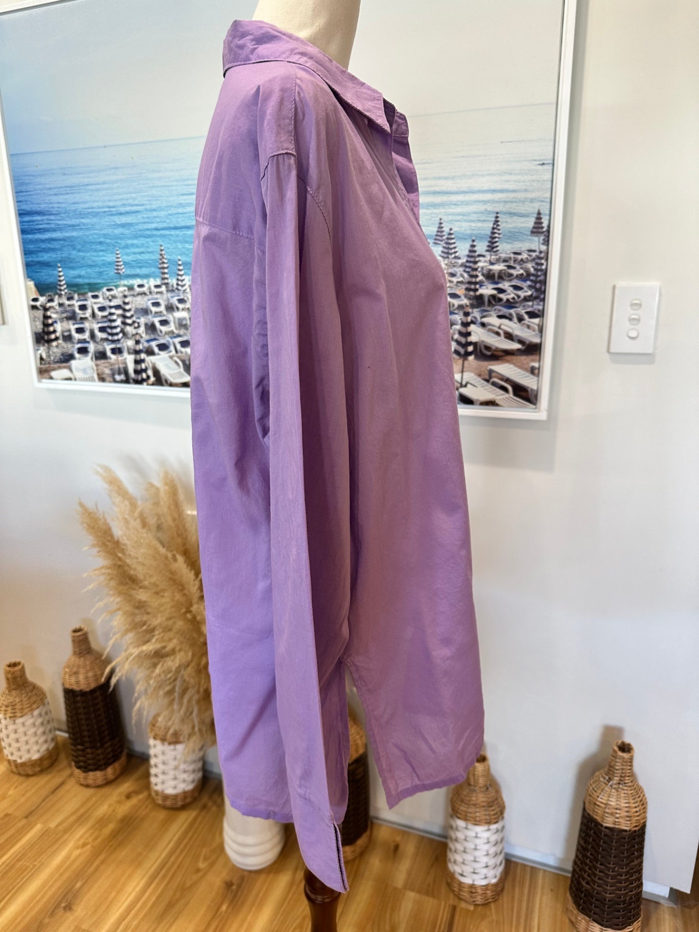 Capture - 100% Cotton Shirt - Size 16 - Lavender