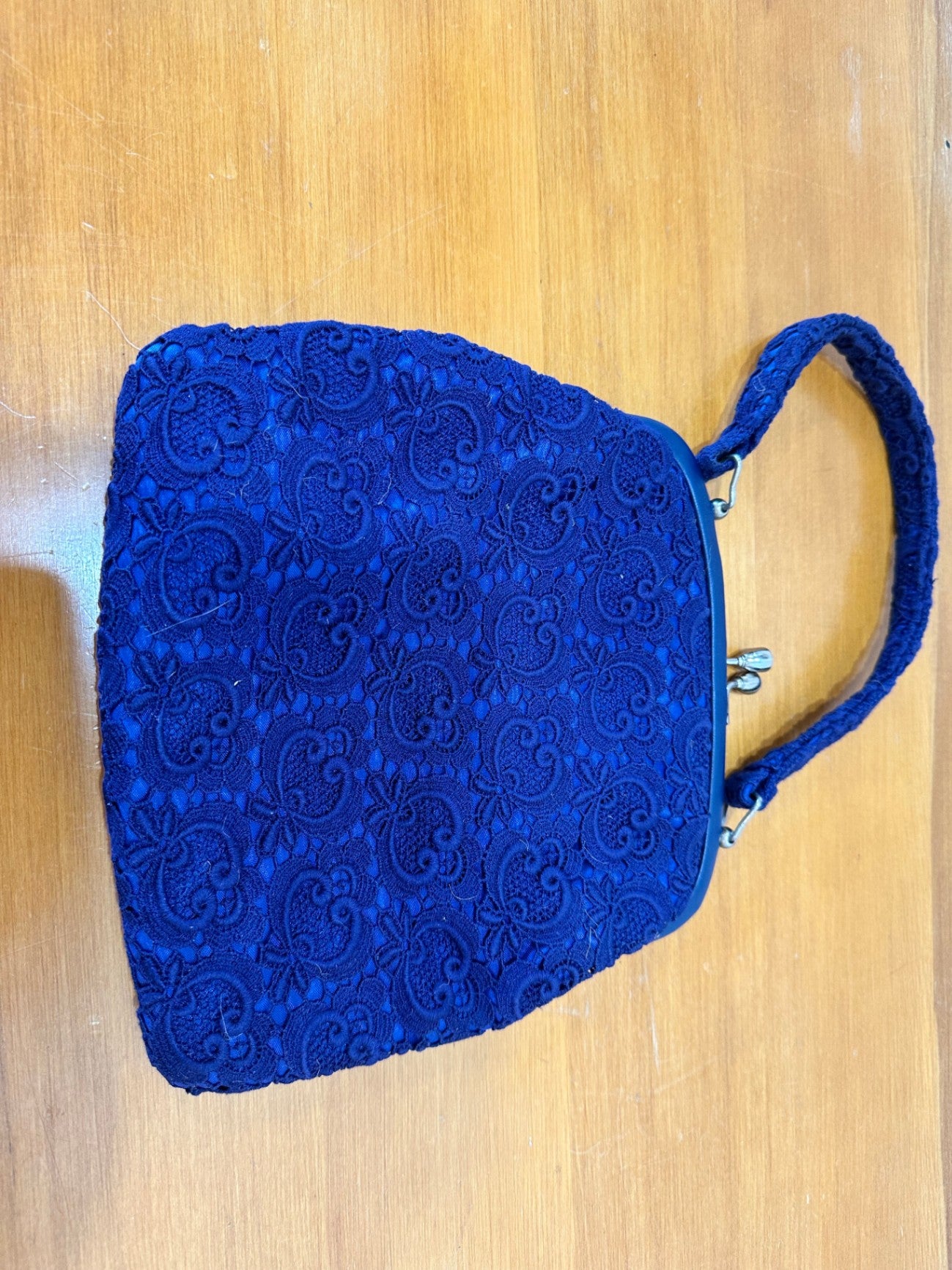 Vintage 50's / 60's - Lace Handbag - Blue