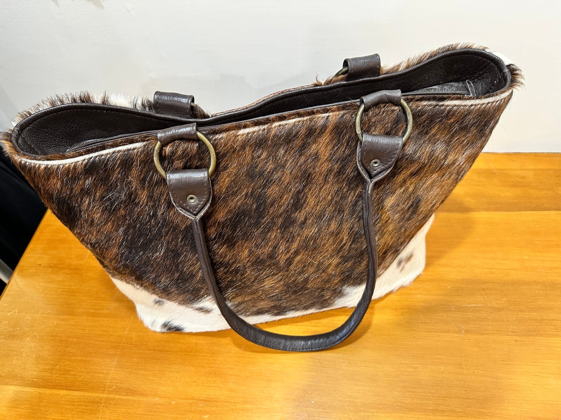 Vintage - Laptop Handbag - Brown, White, Black