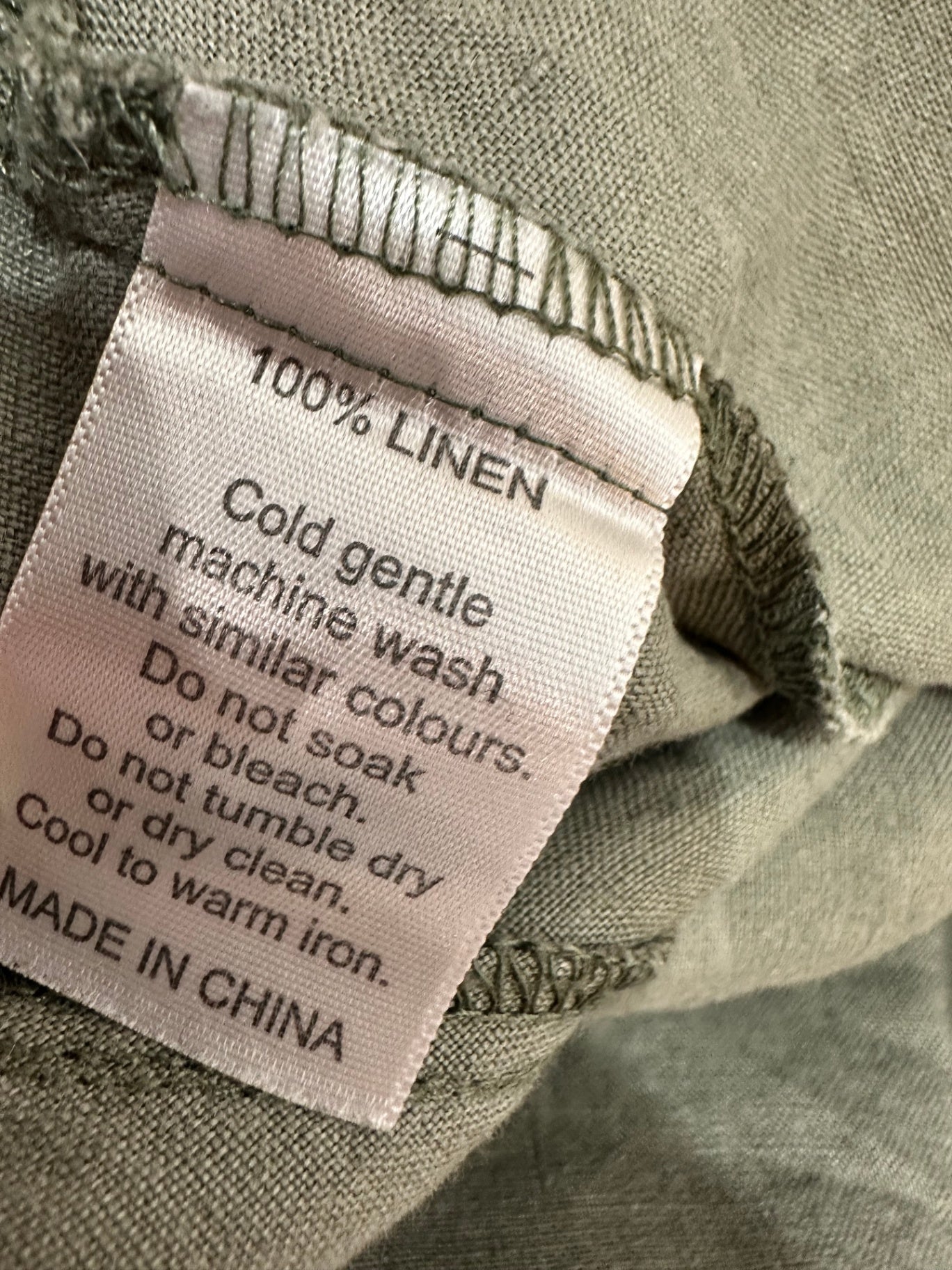 Naturals by O&J - 100% Linen Dress - Medium / Large - Greyish-green