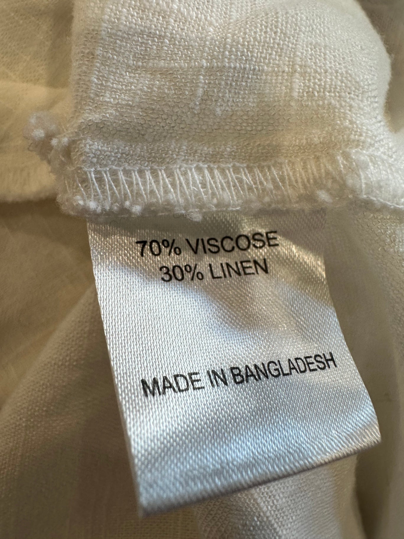 Dotti - Summer Dress - 30% Linen - Size 14 White