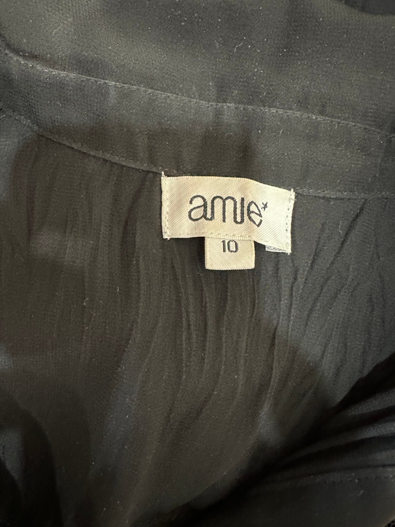 Amie - Bohemian Blouse - Size 10 - Black and white