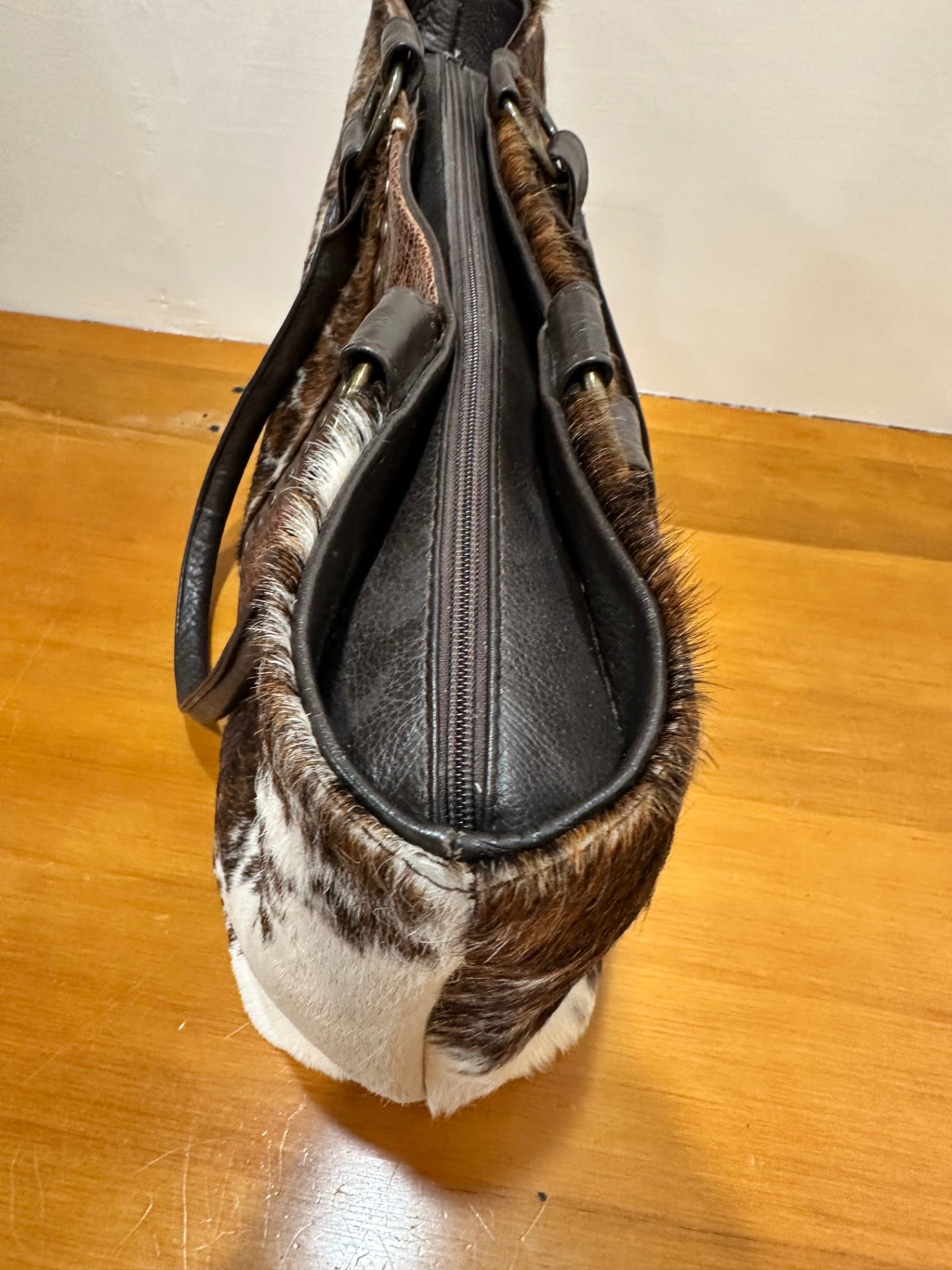 Vintage - Laptop Handbag - Brown, White, Black