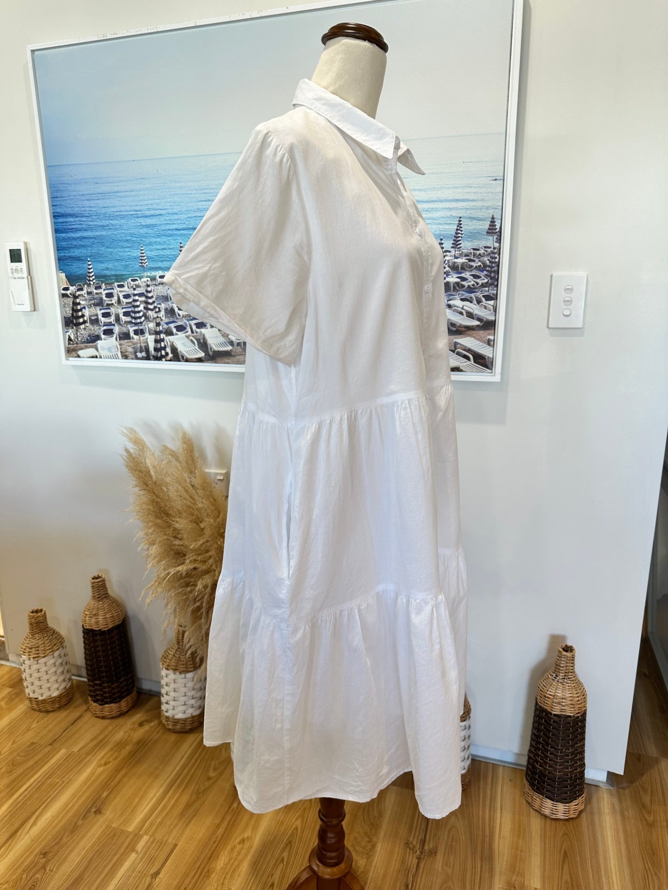 Betty Basics - 100% Cotton Dress - Size 12 - White