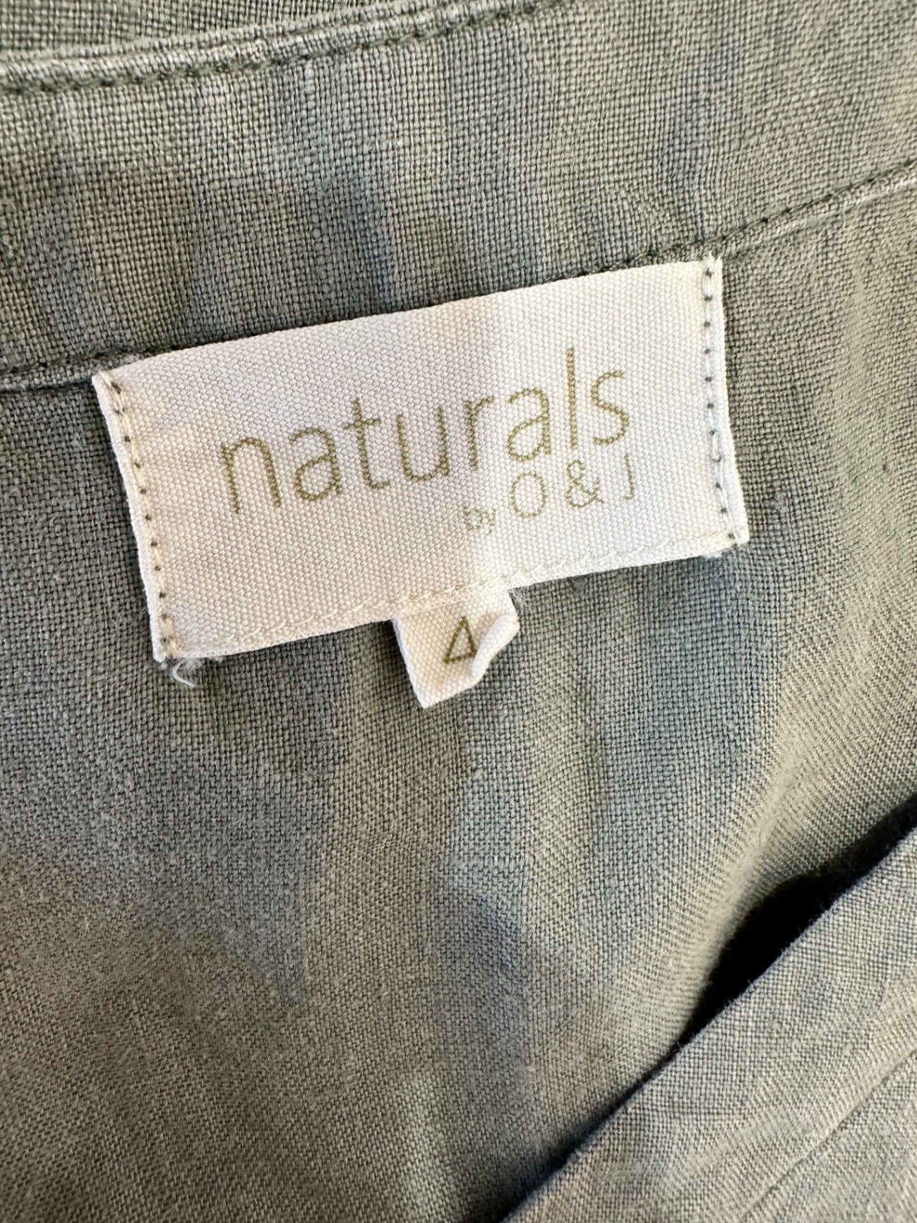 Naturals by O&J - 100% Linen Dress - Medium / Large - Greyish-green