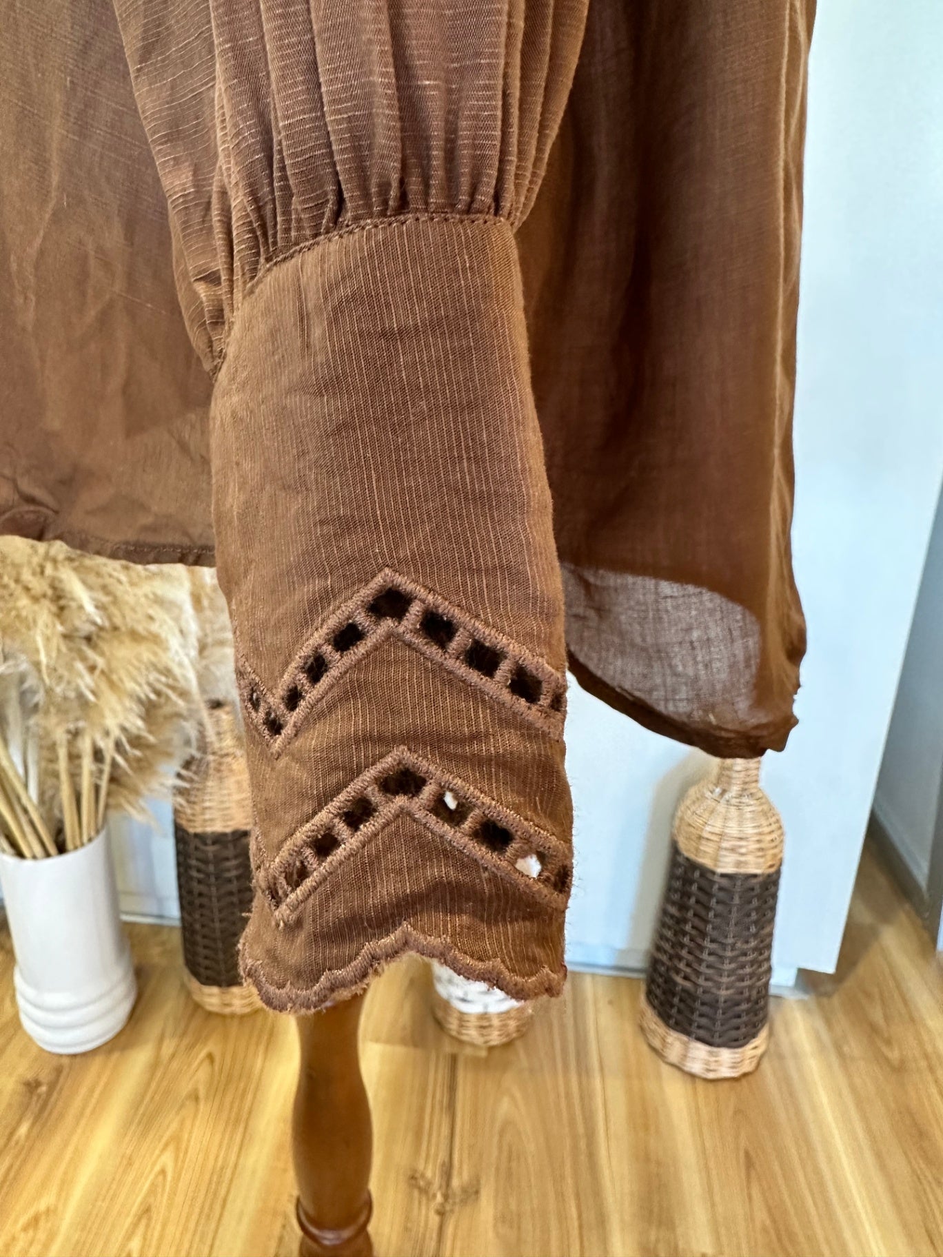 Lania The Label - 74% Tencel + 26% Linen Shirt - Small - Brown