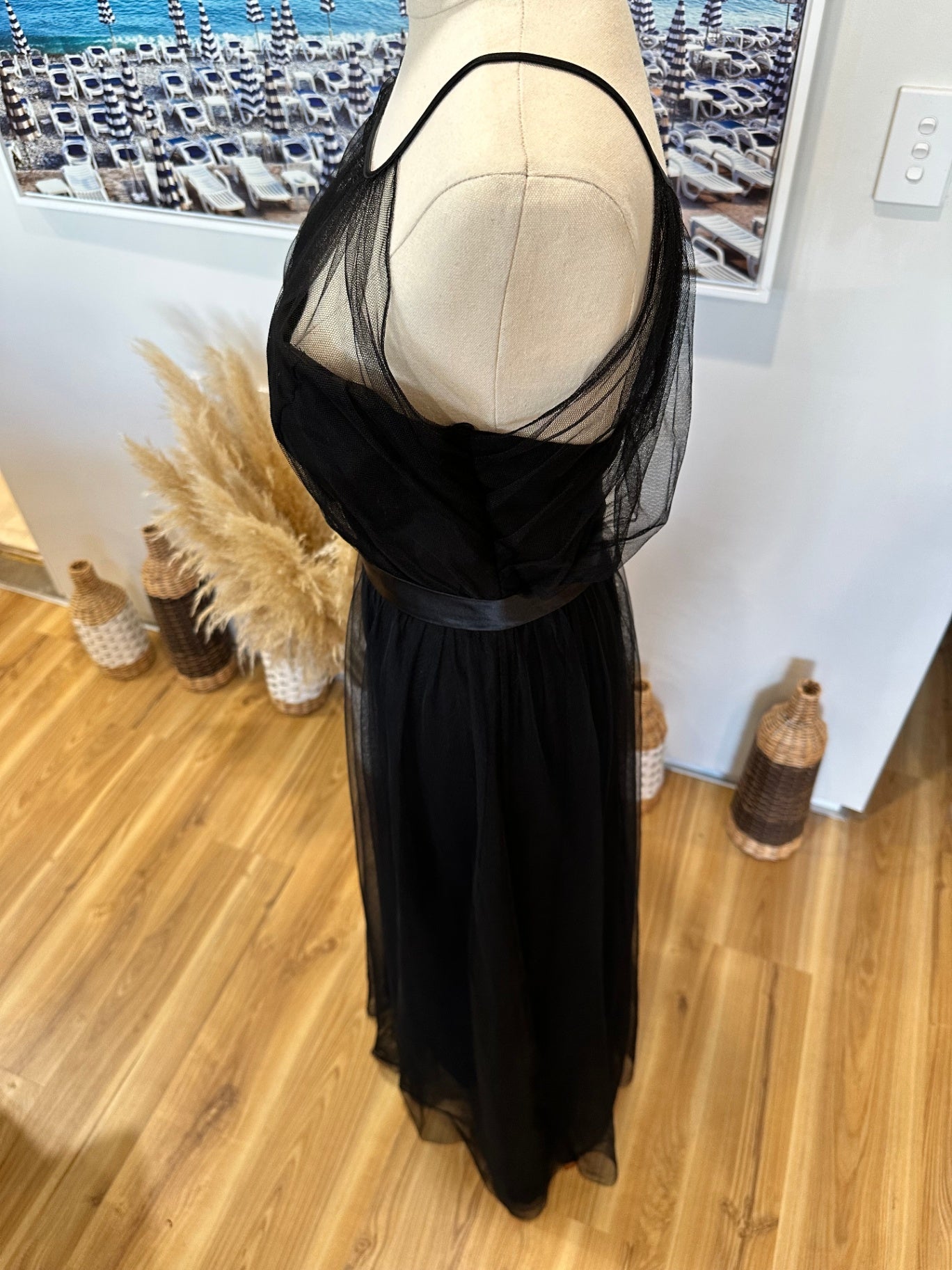 Moir - Whimsigoth / Dark Academia - Maxi Dress - Size 4 - Black