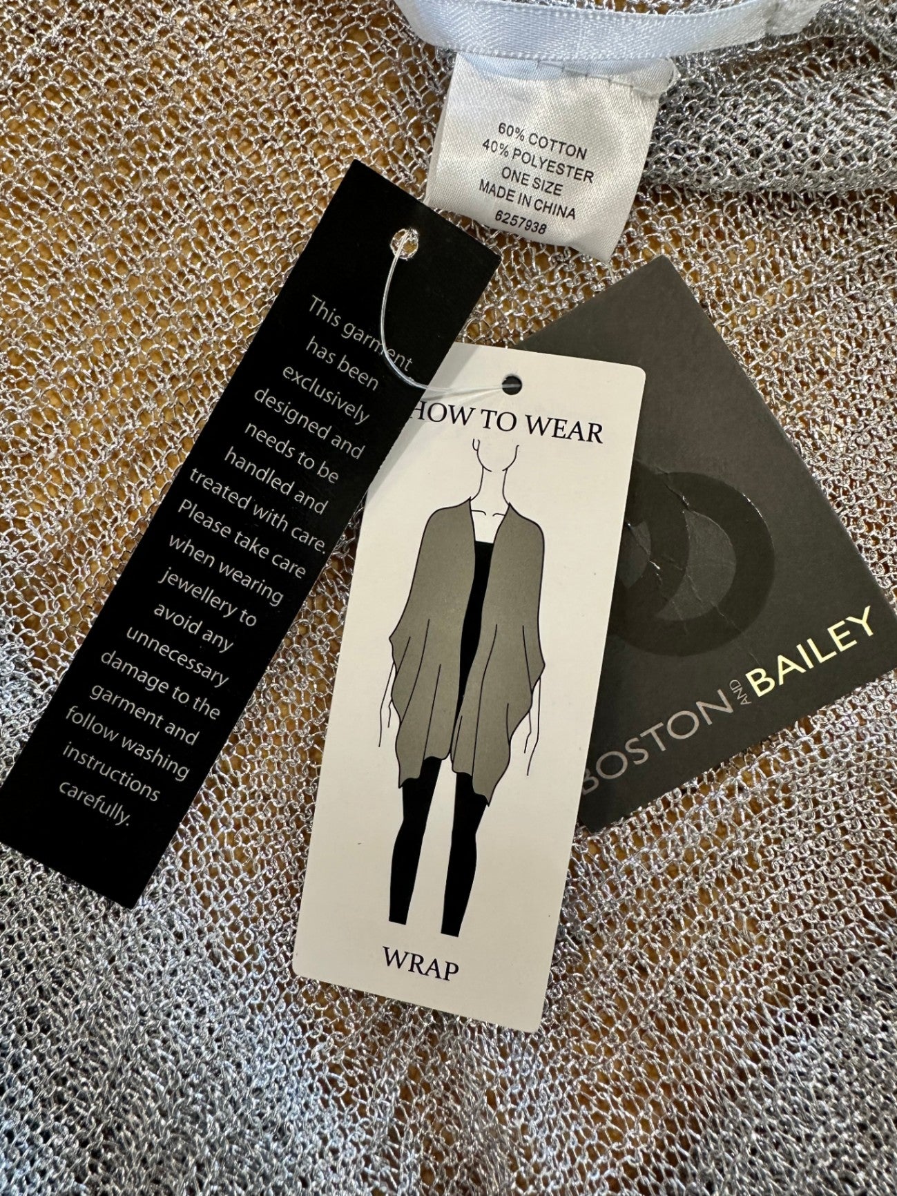 Boston Bailey - Silver - Shawl / Shrug - NEW