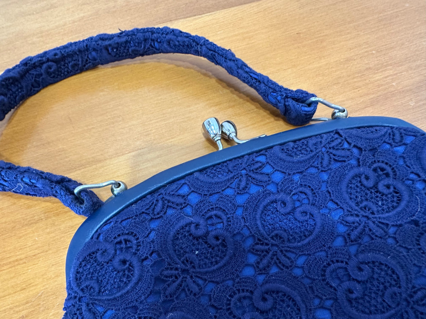 Vintage 50's / 60's - Lace Handbag - Blue
