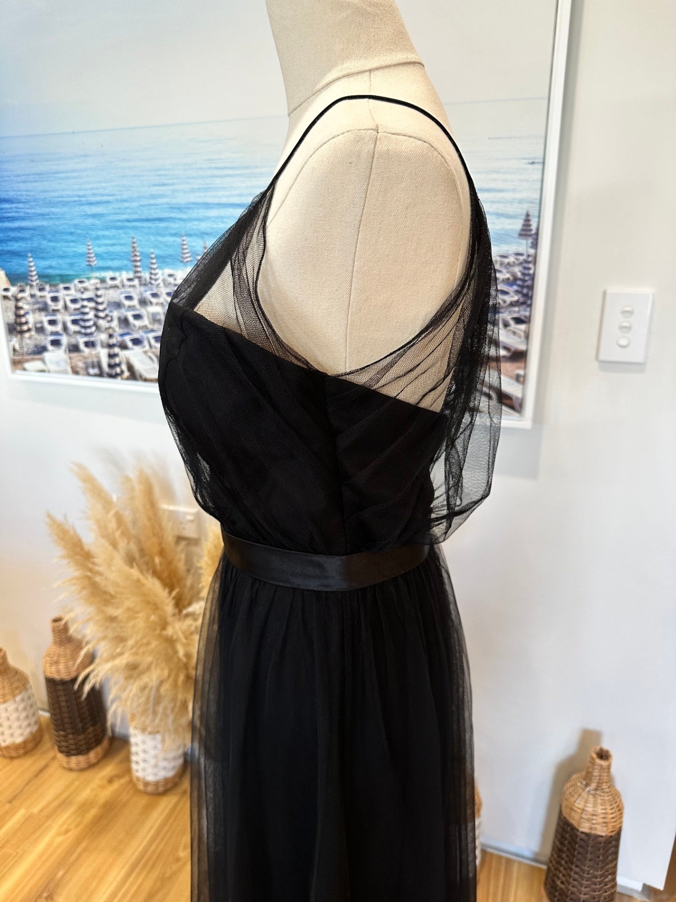 Moir - Whimsigoth / Dark Academia - Maxi Dress - Size 4 - Black