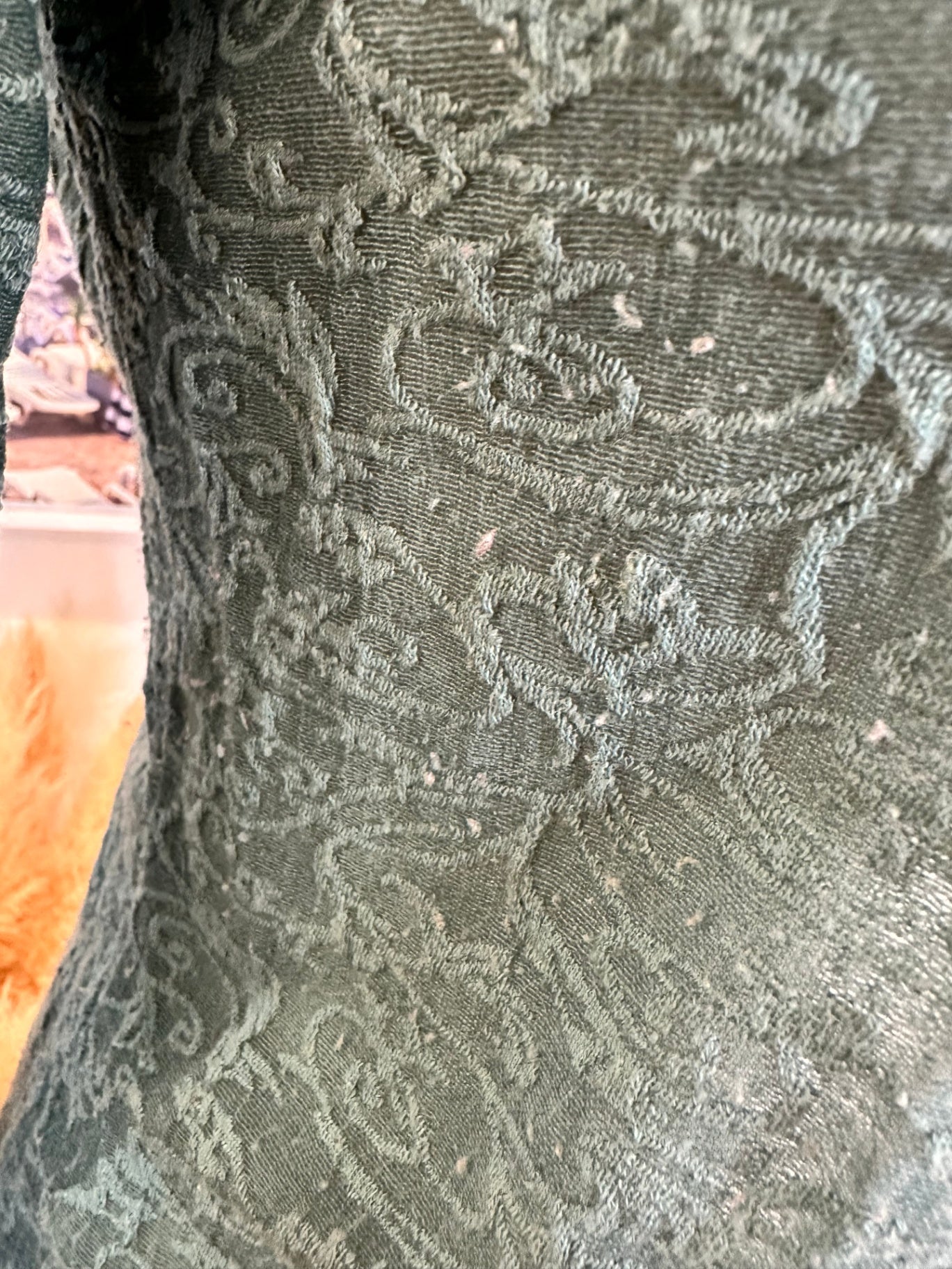 Annah Stretton - Cardigan - Medium - Green / Cream / Lace [Some pilling evident]