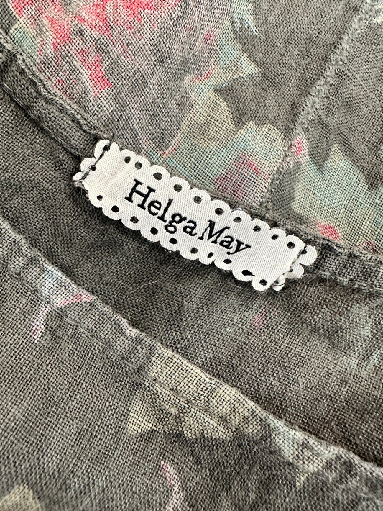 Helga May Dress Medium Dark grey with floral pattern