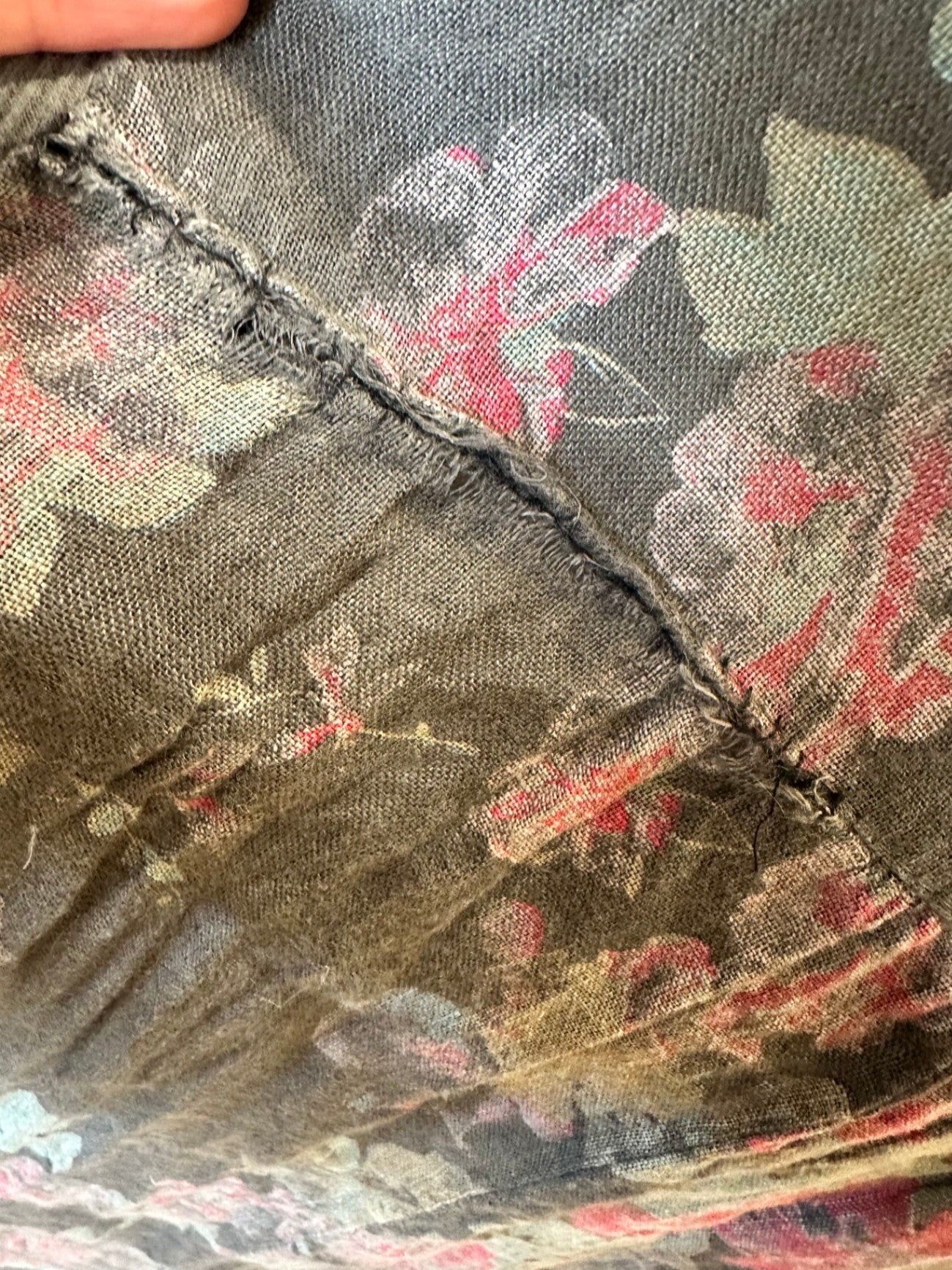 Helga May Dress Medium Dark grey with floral pattern