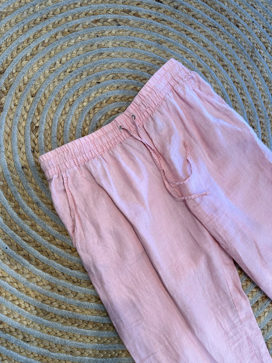 100% Linen - Pink Pants