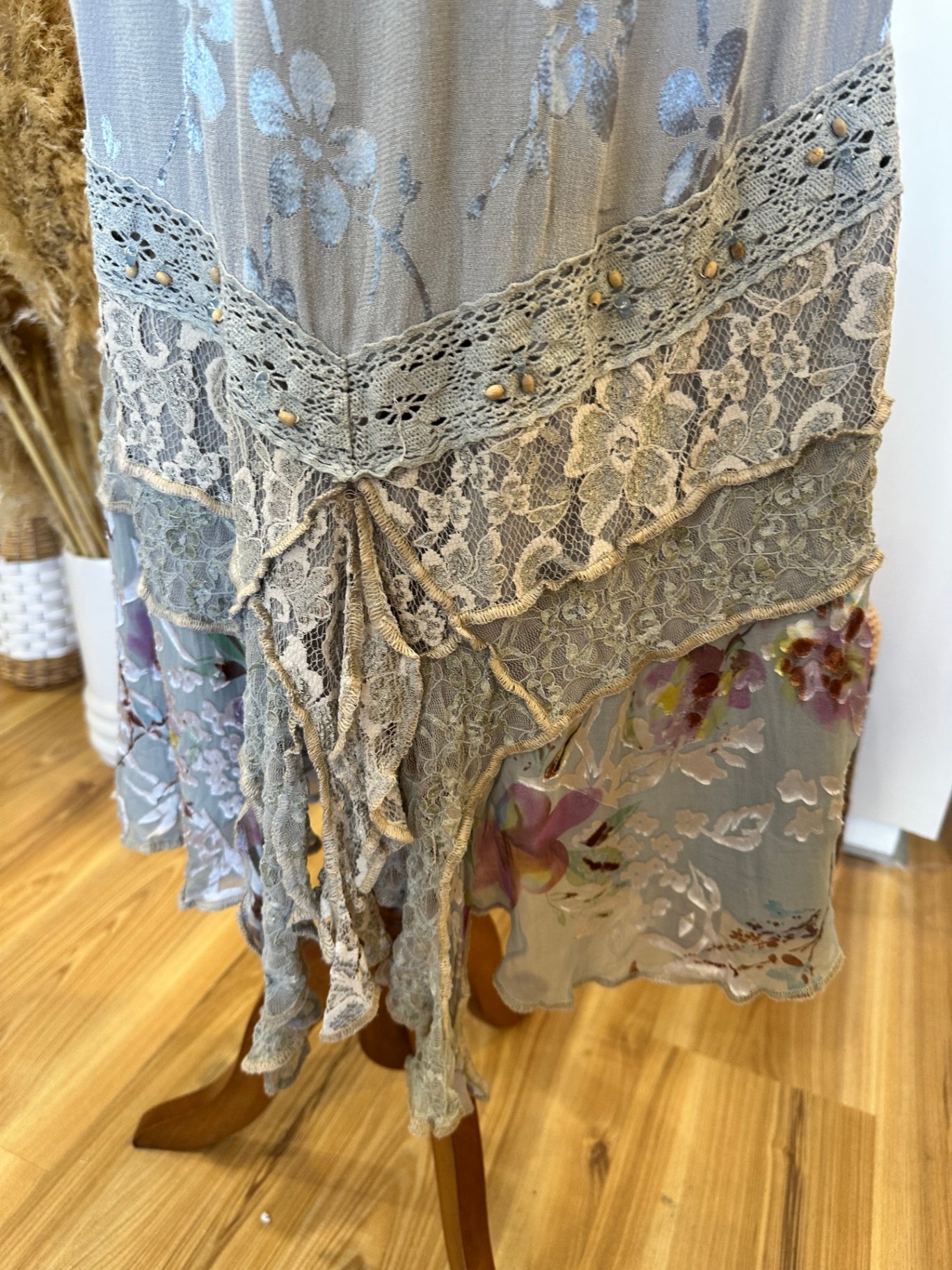 Spencer Alexis - Bohemian Skirt - Large - Grey (some colour run)