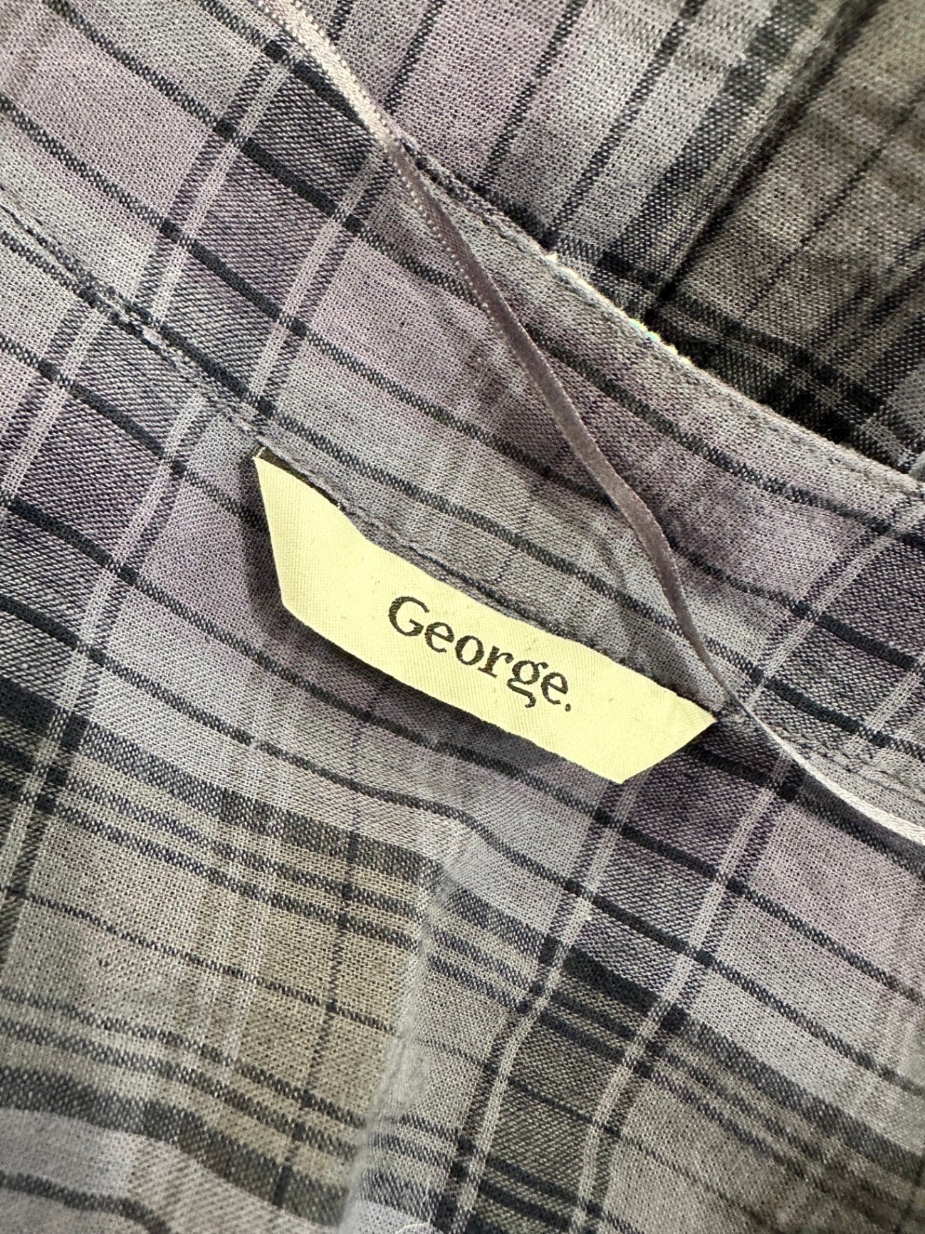 George - 100% Cotton Shirt - Size 10 - Purple and Black