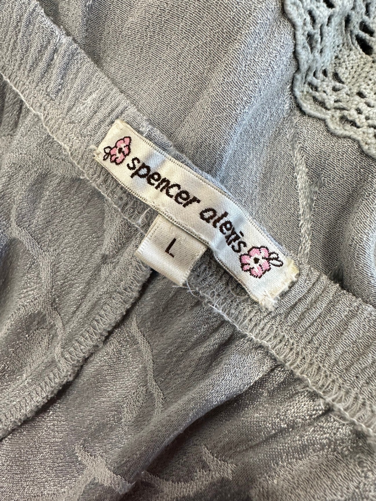 Spencer Alexis - Bohemian Skirt - Large - Grey (some colour run)