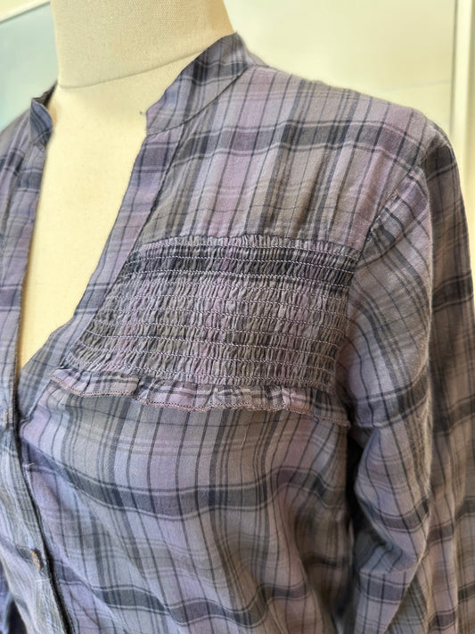 George - 100% Cotton Shirt - Size 10 - Purple and Black