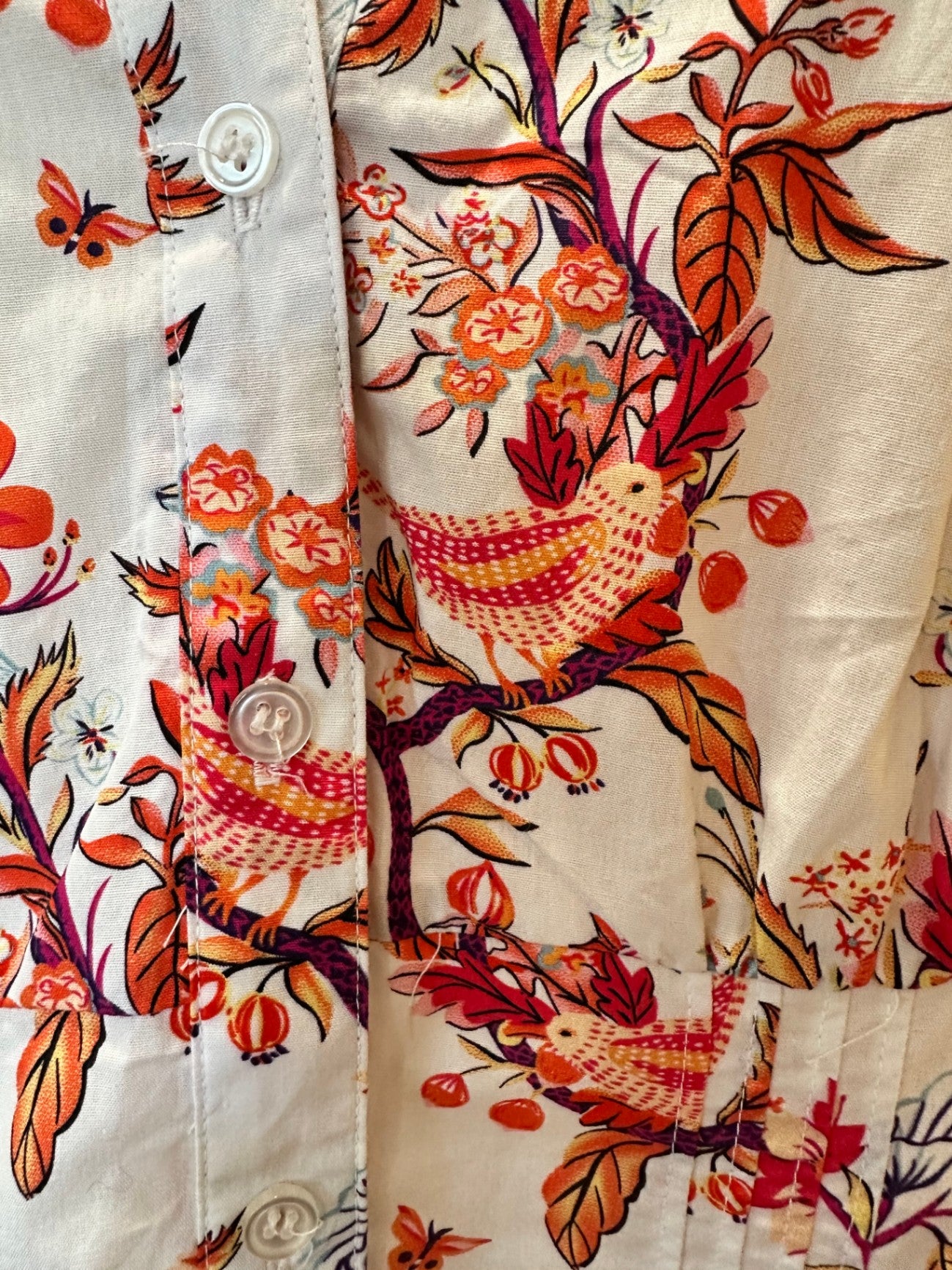 Joe Browns - Shirt w Bird Print - Size 14