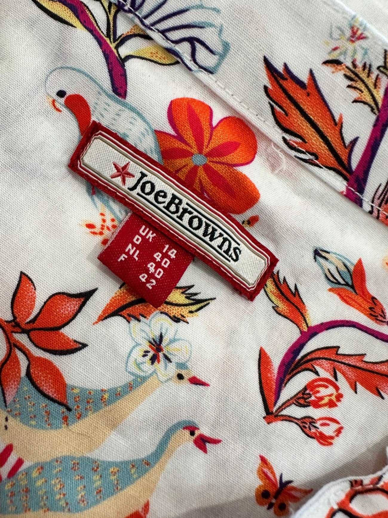 Joe Browns - Shirt w Bird Print - Size 14