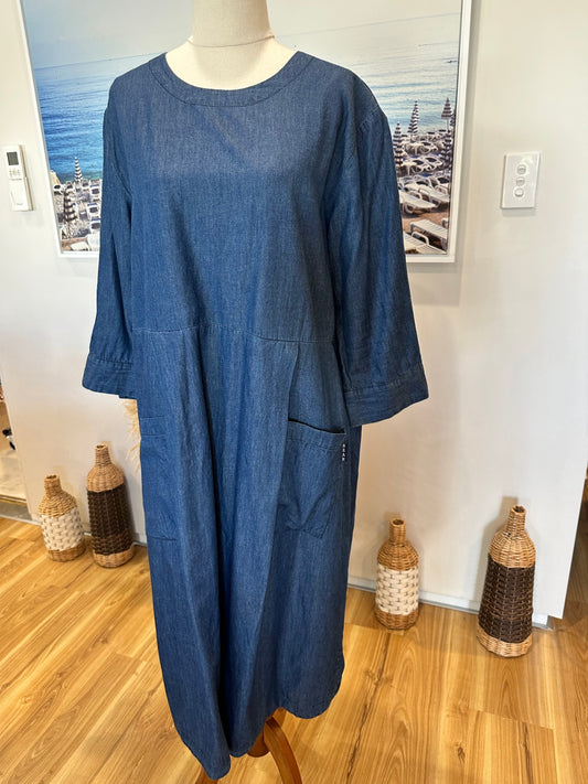 Bear Brothers - 100% Cotton - Denim Dress - Medium