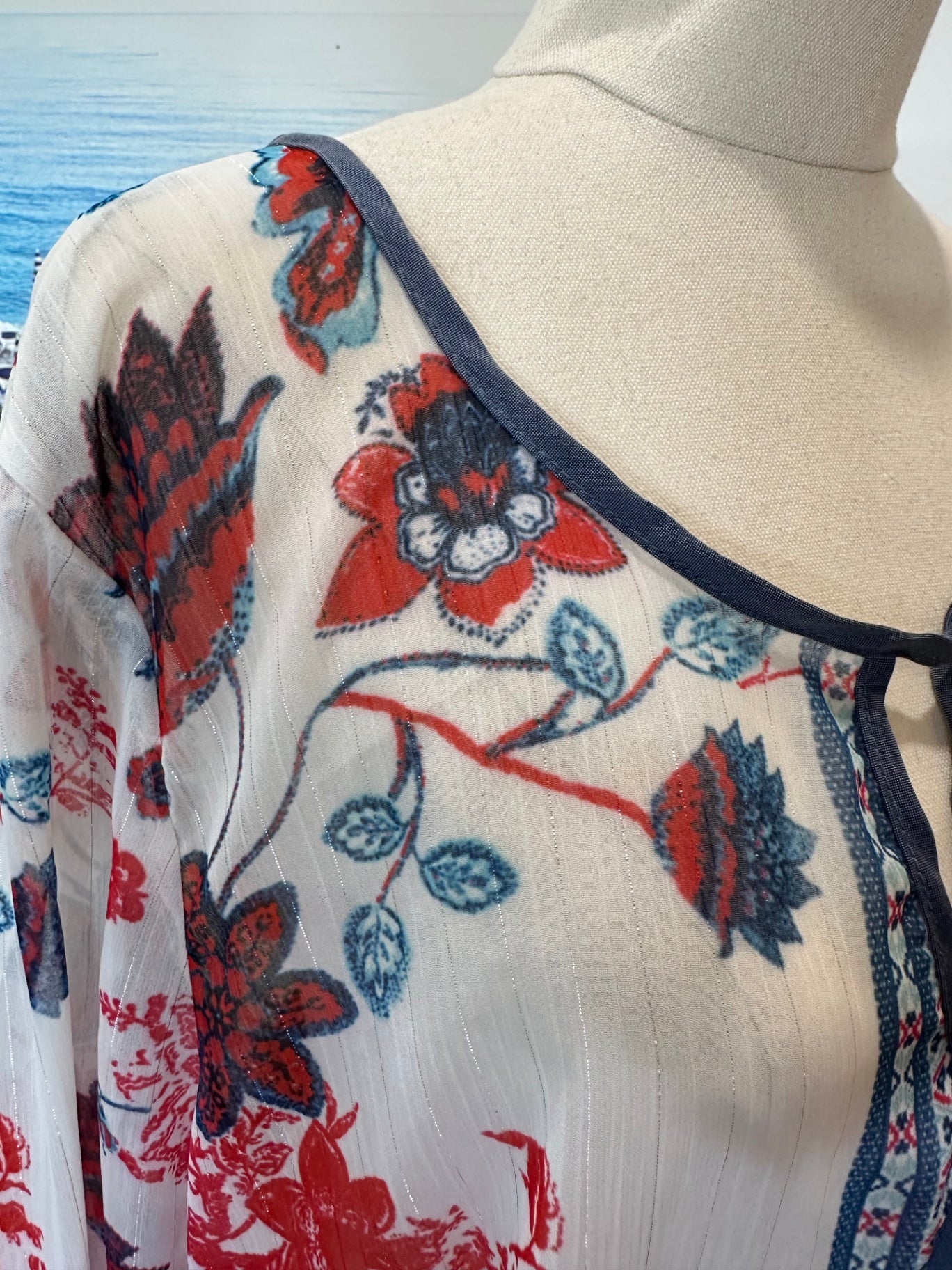 [SALE] Bohemian Blouse - Large / Extra Large - Red, Blue, White