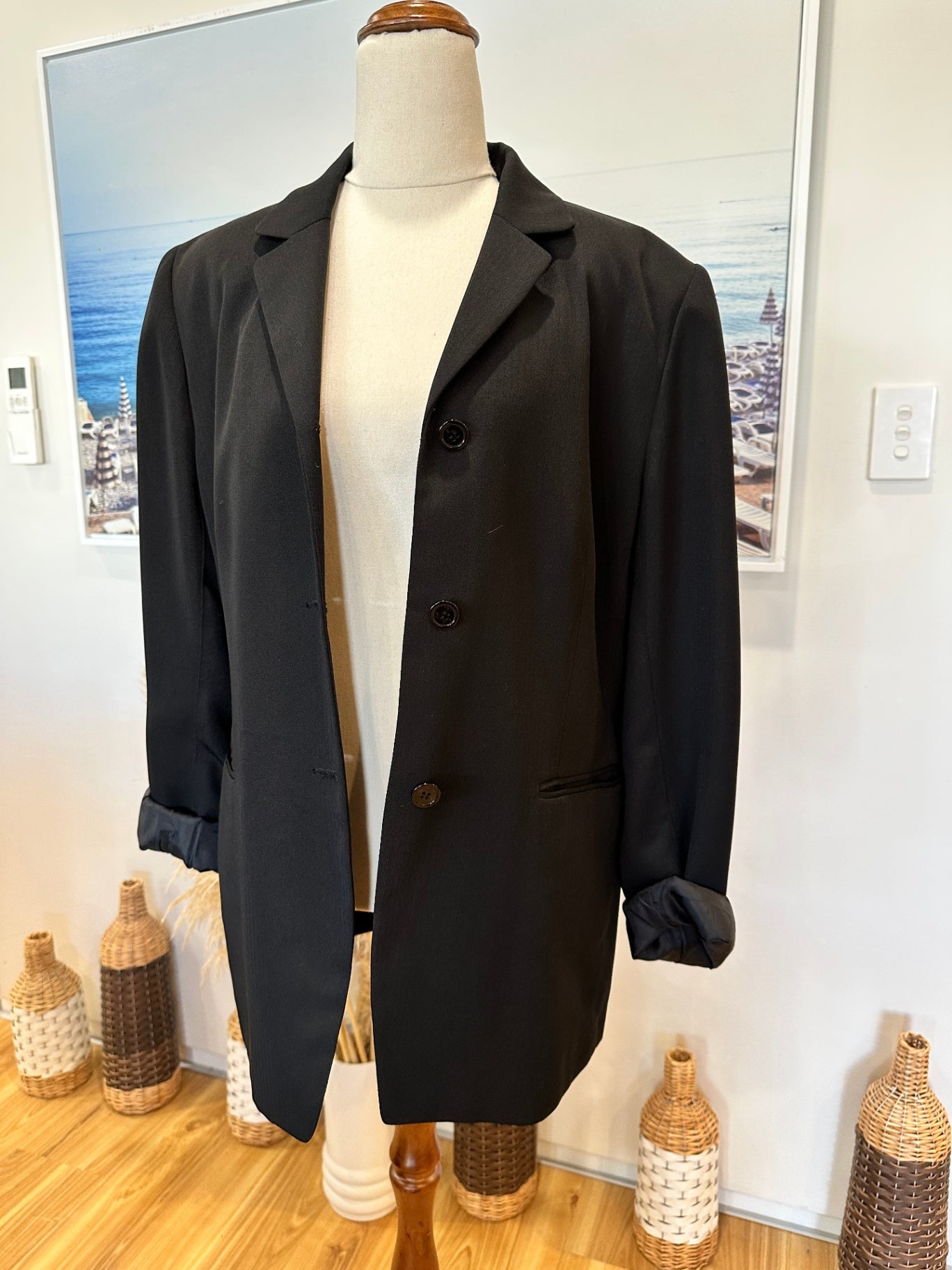 [SALE] Katies - Boxy Blazer - Size 14 - Black