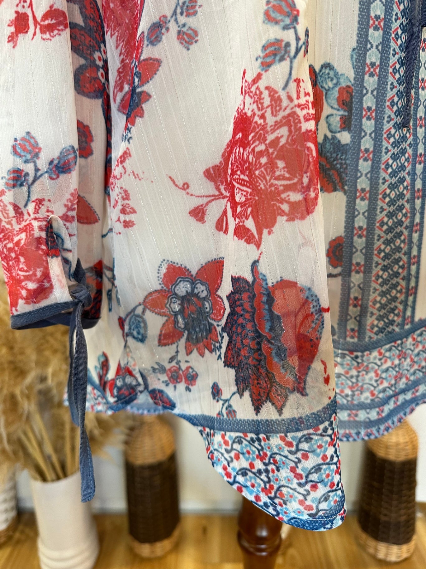 [SALE] Bohemian Blouse - Large / Extra Large - Red, Blue, White