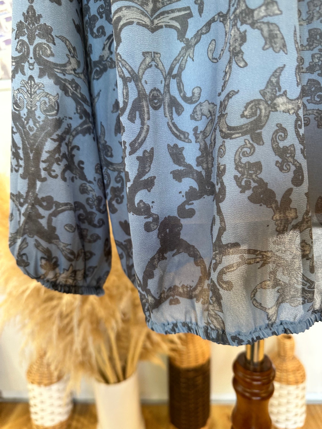 Heine - Bohemian Blouse - Large - Blue/Grey