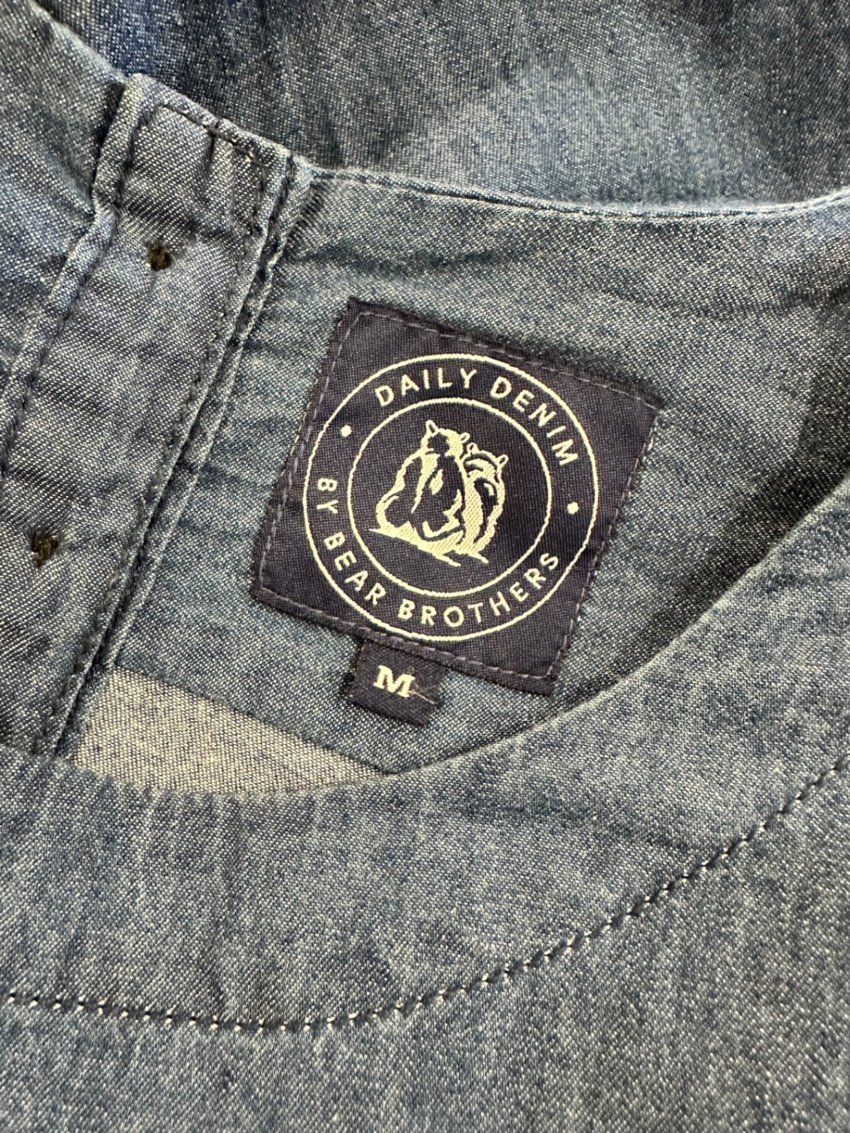 Bear Brothers - 100% Cotton - Denim Dress - Medium
