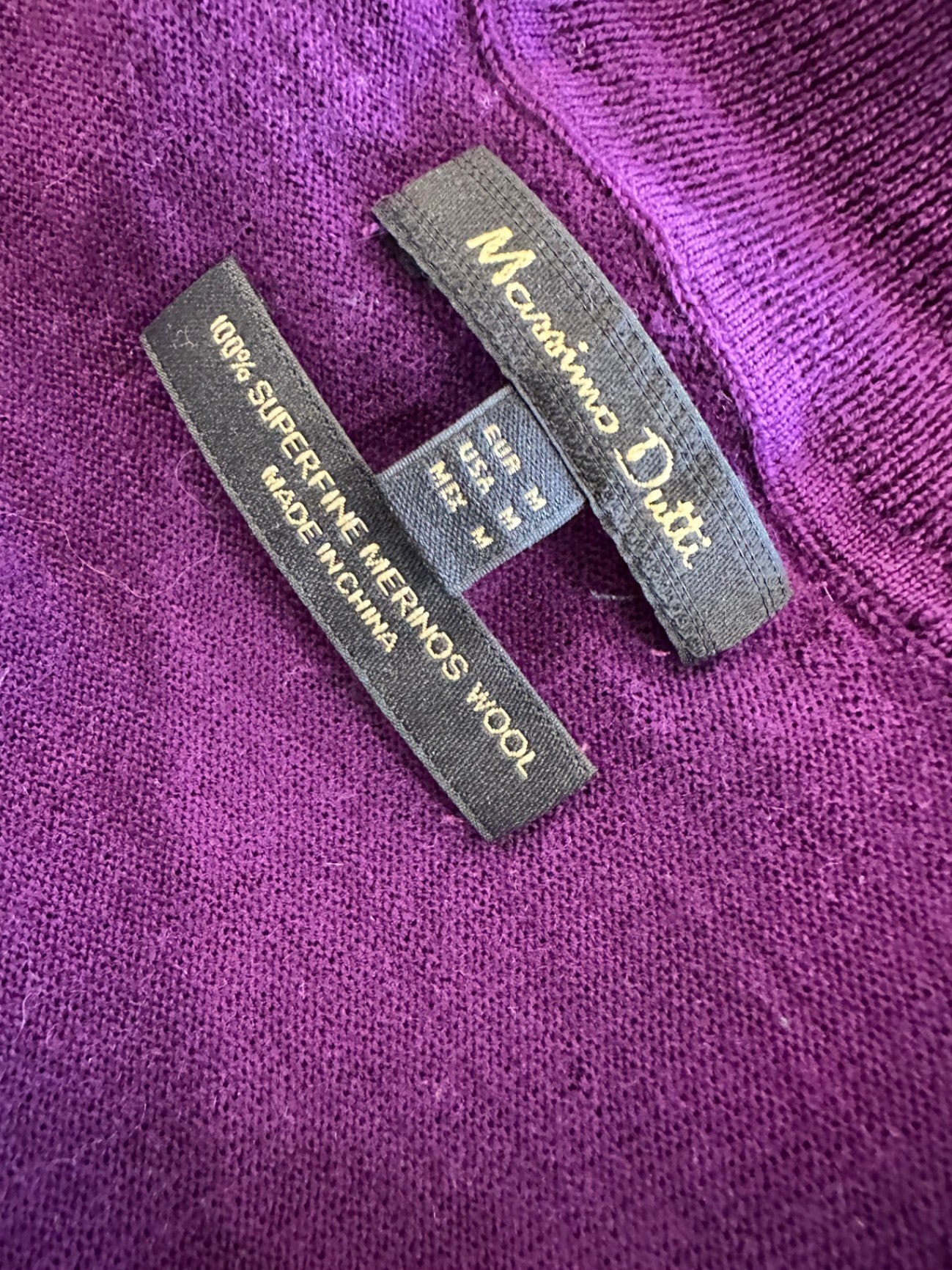 Massimo Dutti - Merino Jumper - Small / Medium - Purple