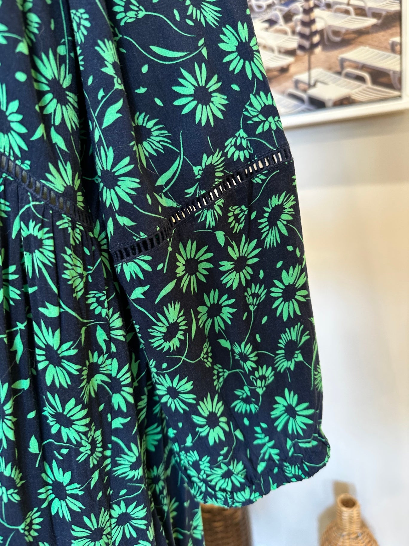 Virtuelle - Bohemian Dress - Size 18 - Black and green