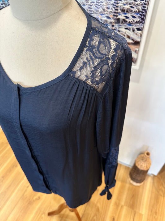 Jeanswest - Bohemian Blouse - Medium - Navy Blue