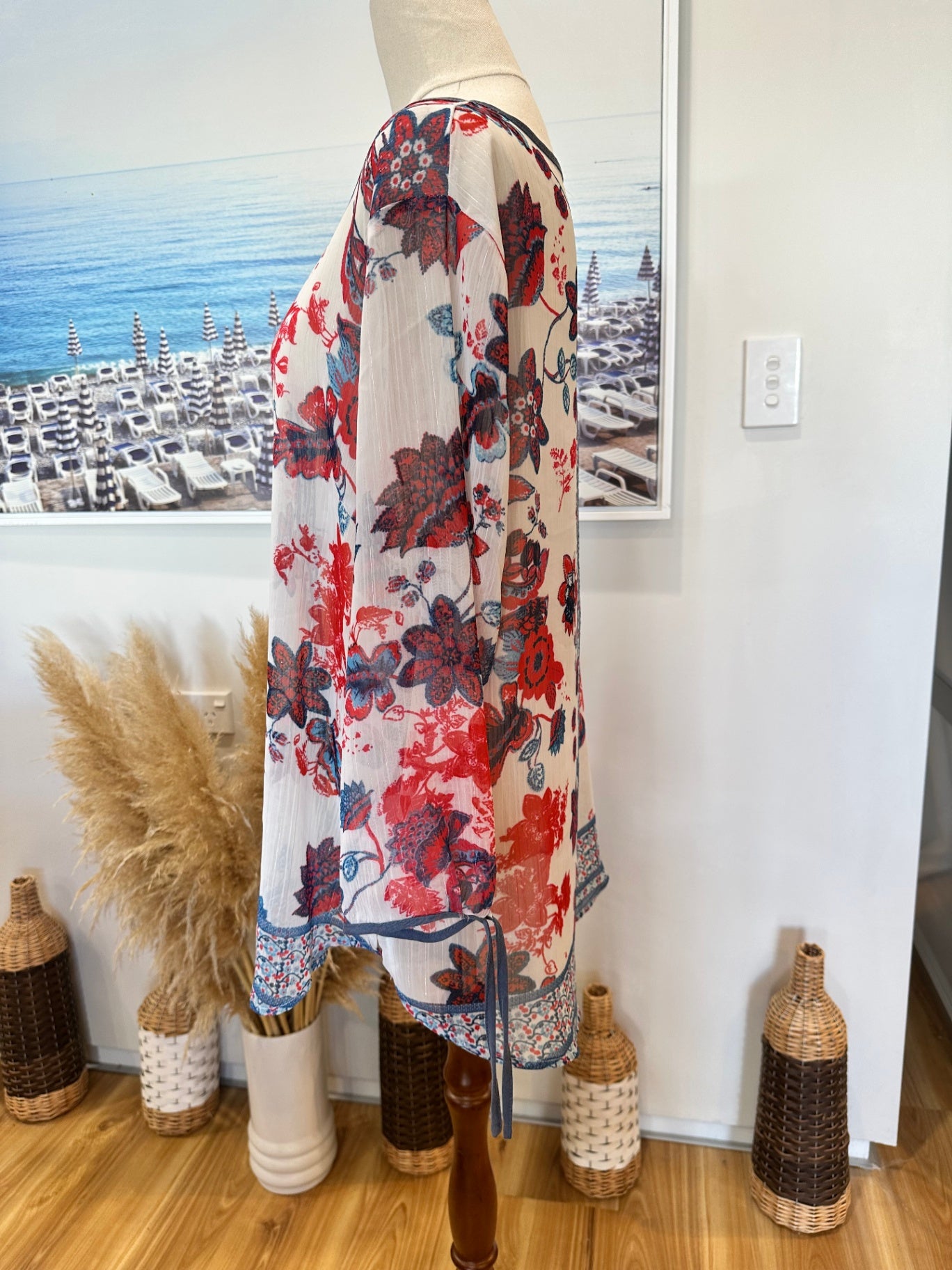 [SALE] Bohemian Blouse - Large / Extra Large - Red, Blue, White