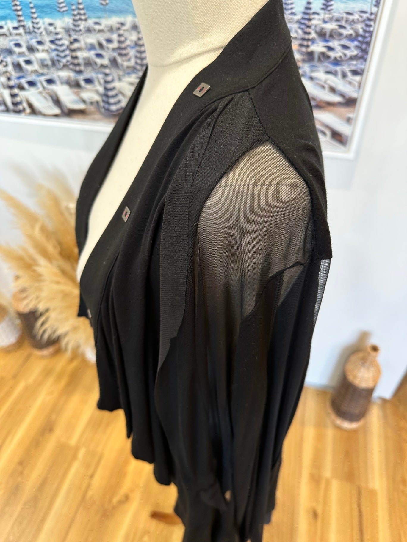 [SALE] WLove Paris - Longline Cardigan / Evening Jacket - Black RRP $400+