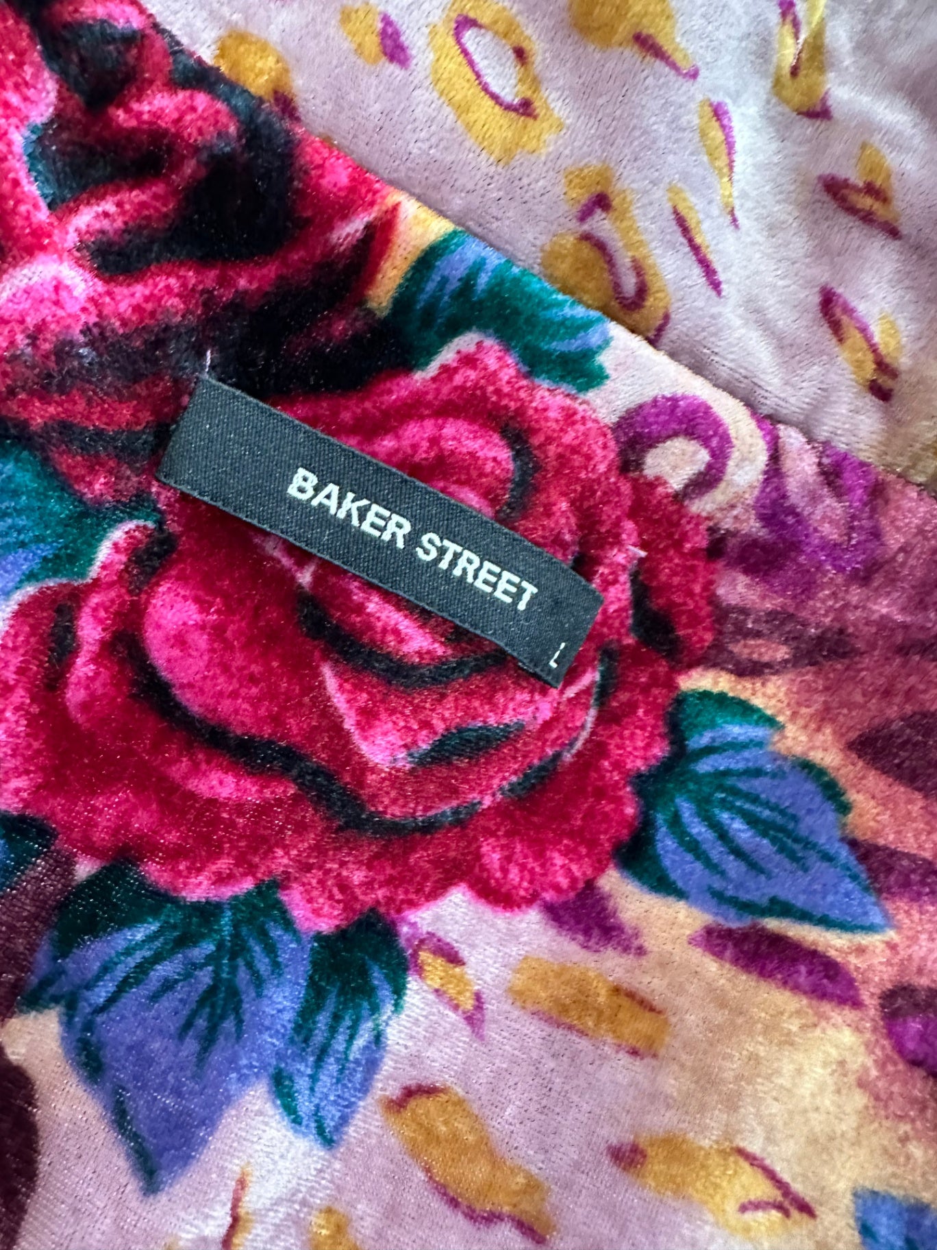 Baker Street Cardigan Large Pink Florals