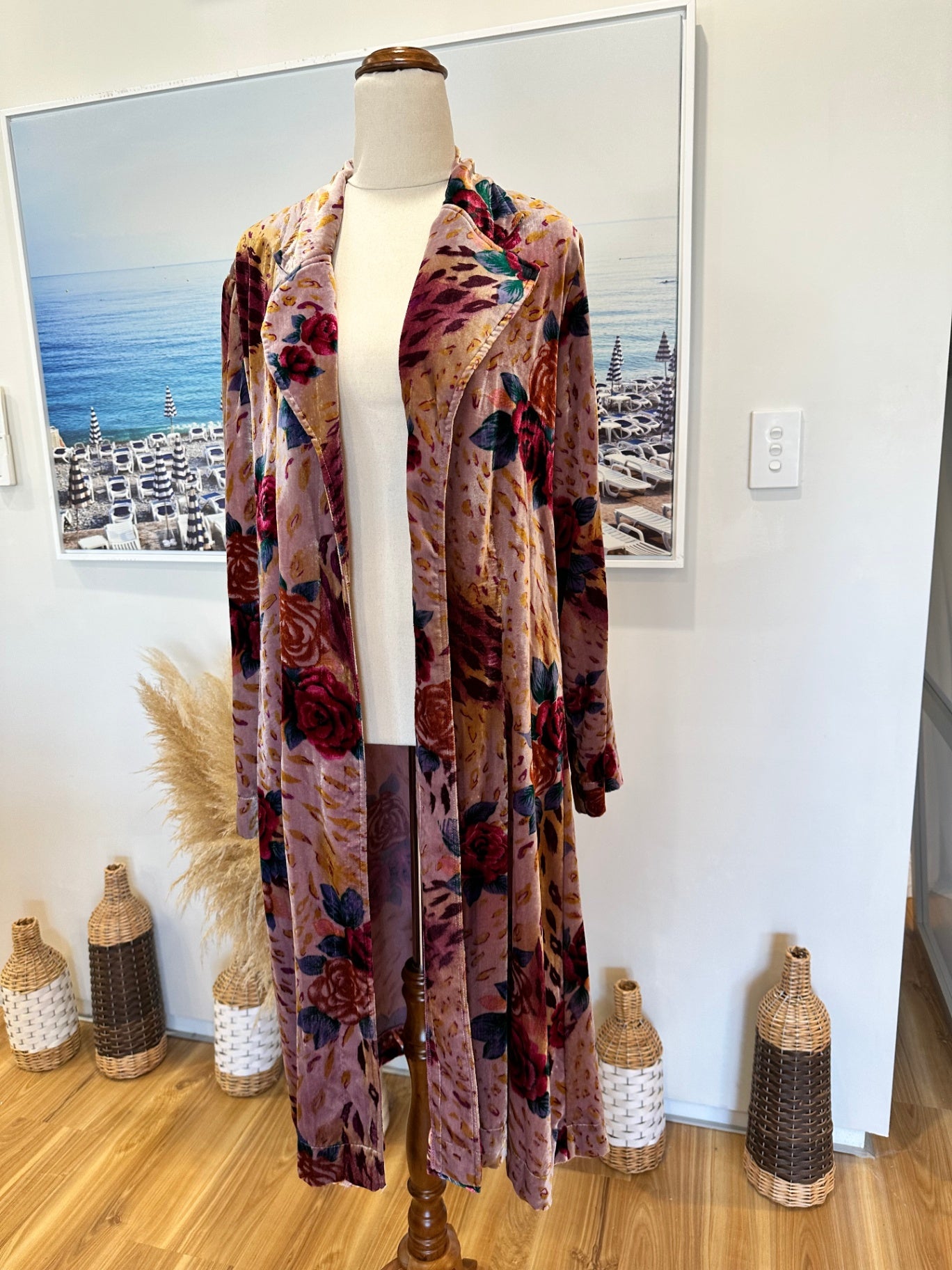 Baker Street Cardigan Large Pink Florals