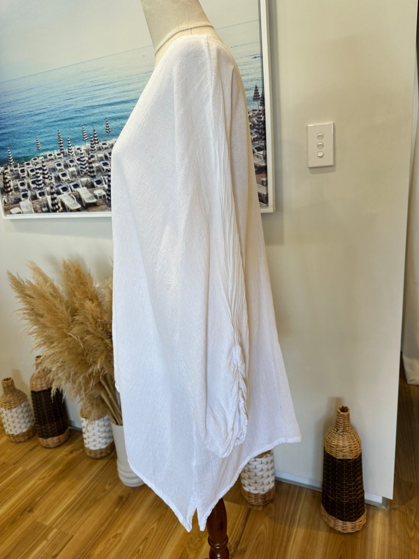 [SALE] Oh My Gauze - 100% Cotton Top - Large - White