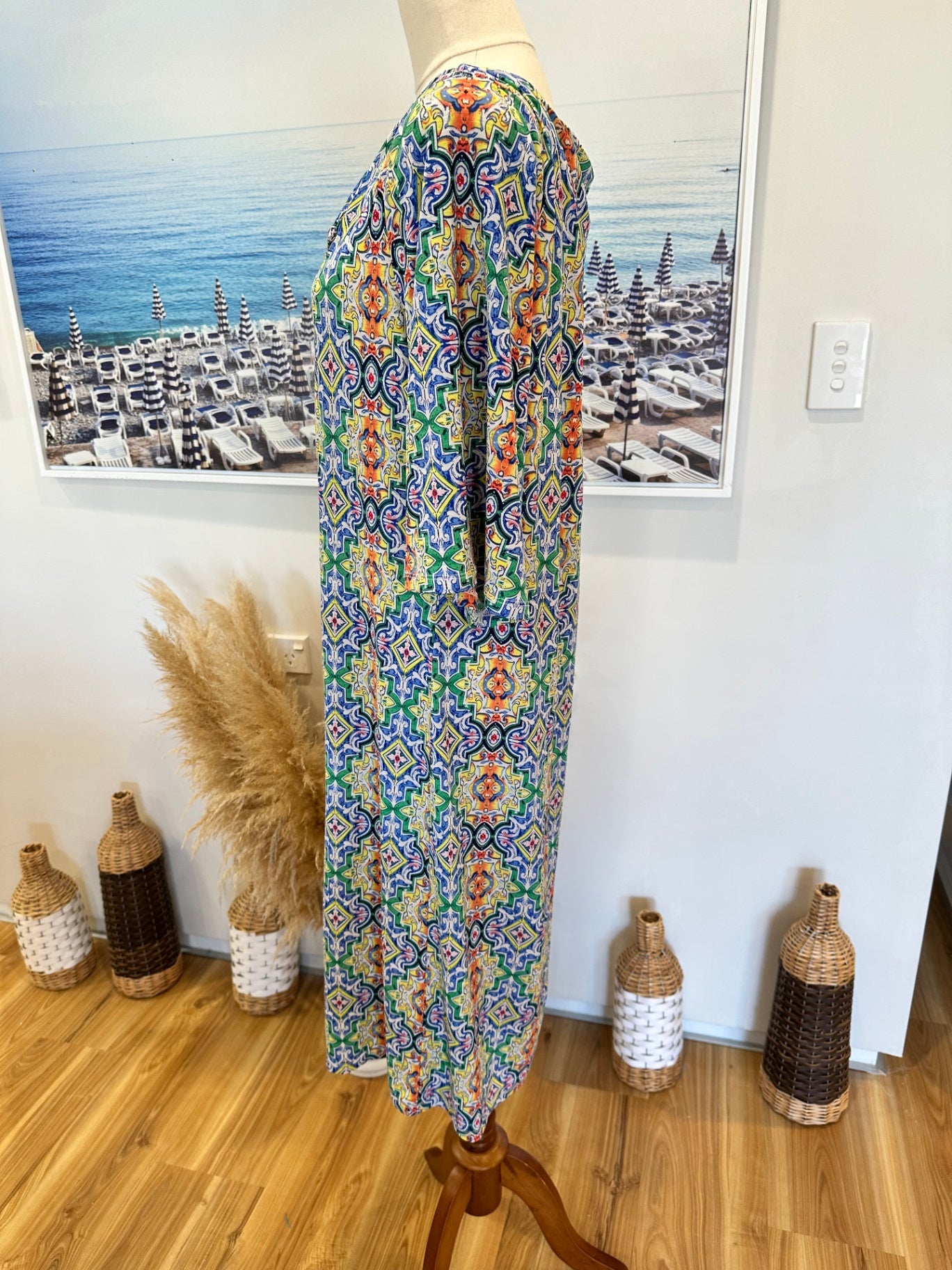 [SALE] Scope Dress 12 Yellow / Blue / Green