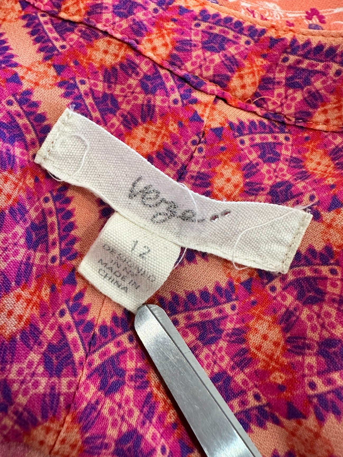 Verge - Bohemian Dress - Size 12 - Pink and purple