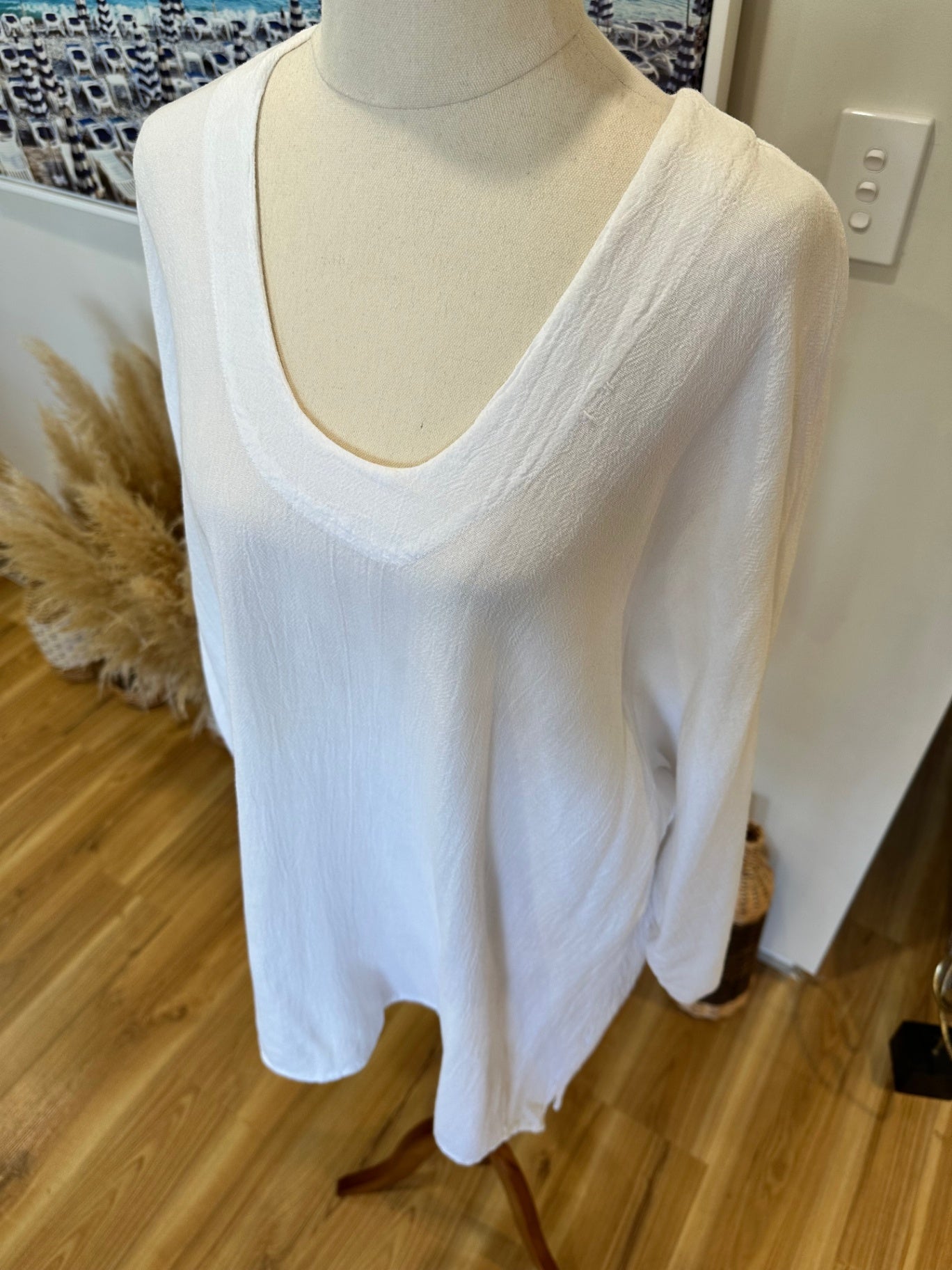 [SALE] Oh My Gauze - 100% Cotton Top - Large - White