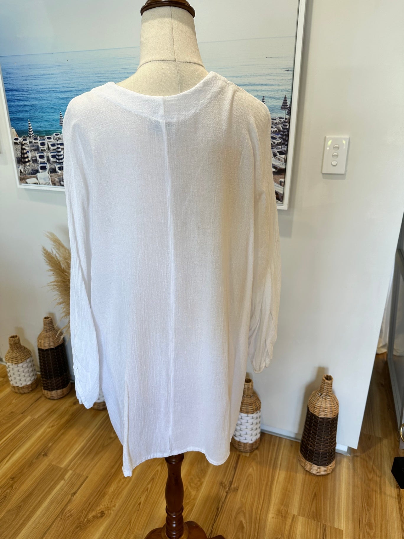 [SALE] Oh My Gauze - 100% Cotton Top - Large - White