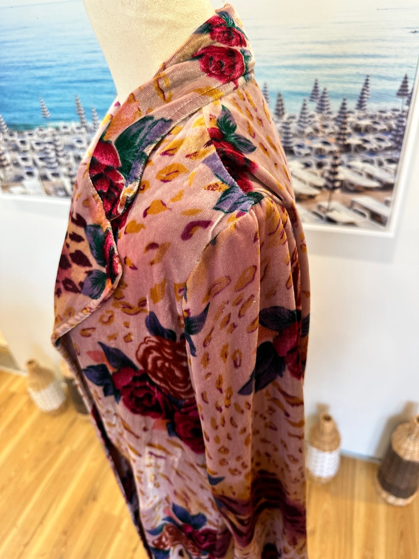 Baker Street Cardigan Large Pink Florals