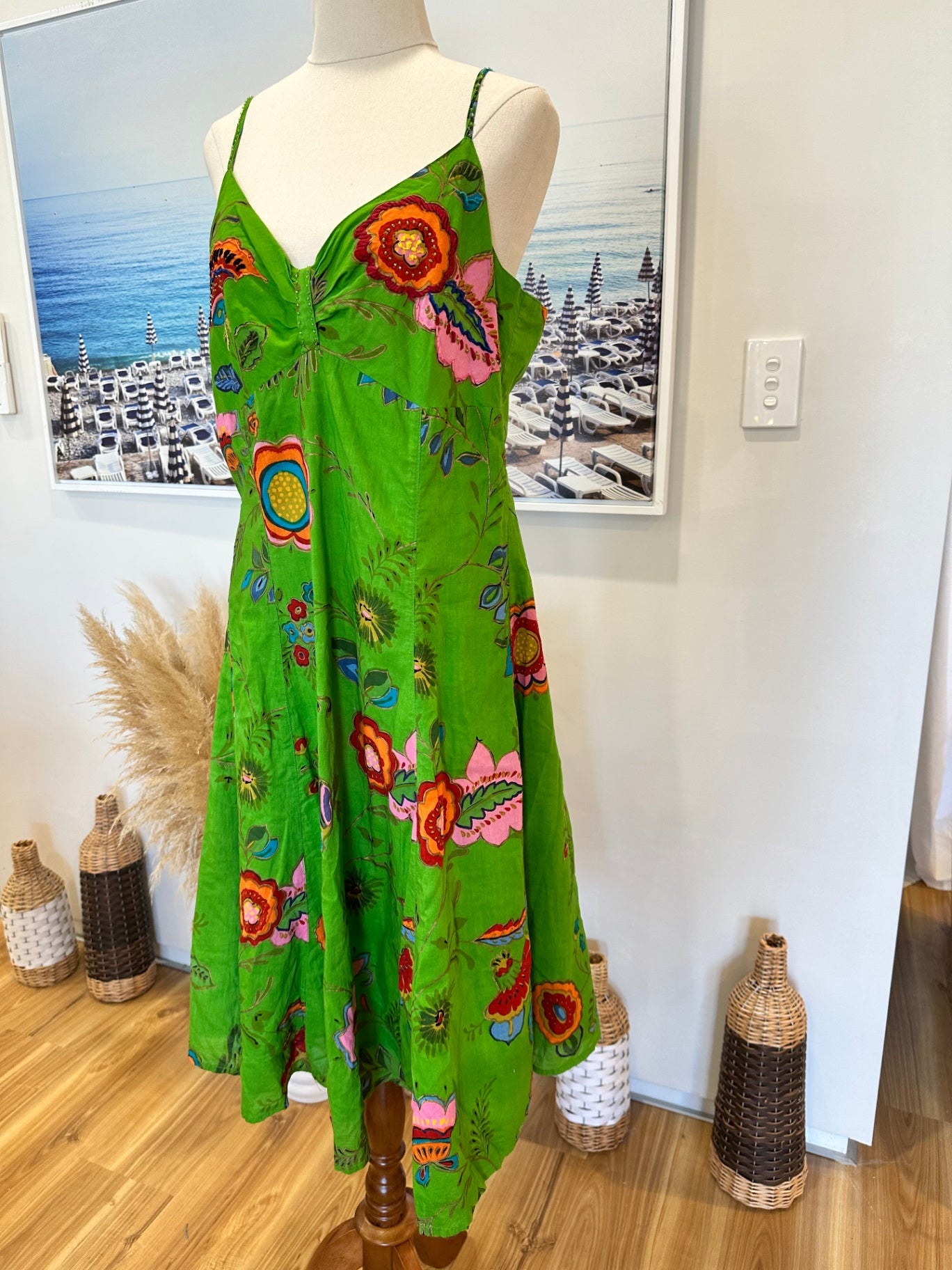 [SALE] K Derby - Dress - Medium - Green w Sequins